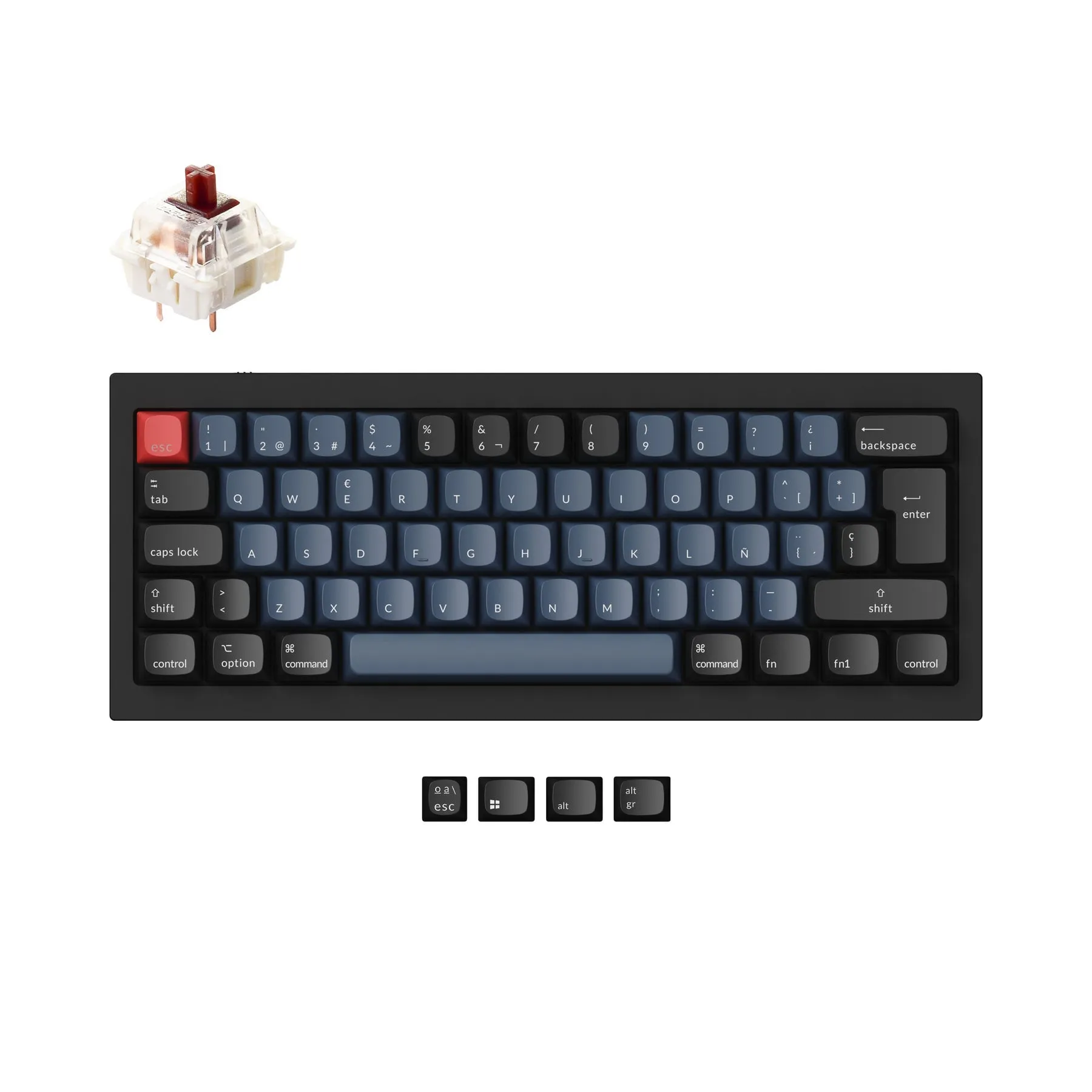 Keychron Q4 QMK Custom Mechanical Keyboard ISO Layout Collection