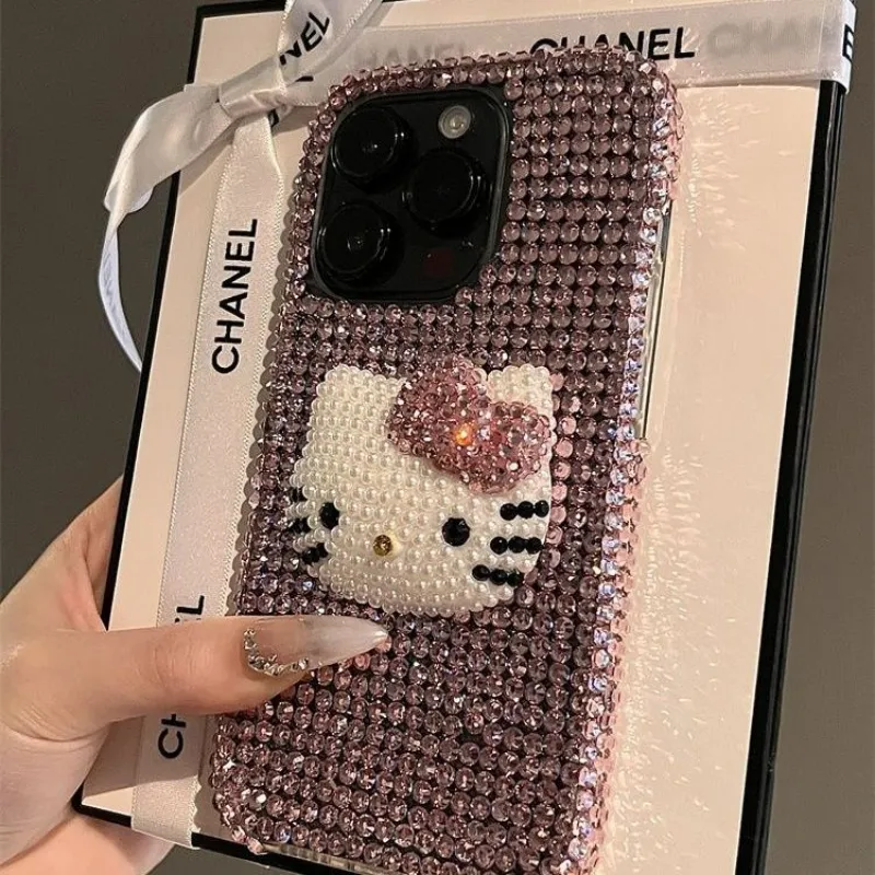 Kitty Pink Rhinestone Phone Case KI546