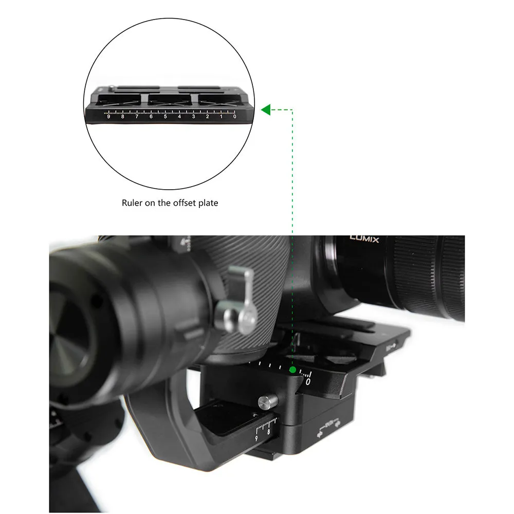 LanParte Offset Camera Plate for Ronin-S for BMPCC 4K