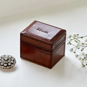 Leather Tiny Oblong Trinket Gift Box