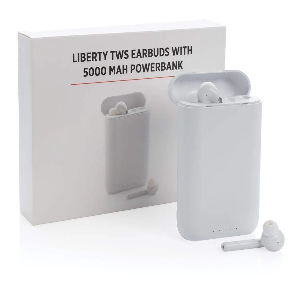 Liberty TWS earbuds with 5.000 mAh Powerbank