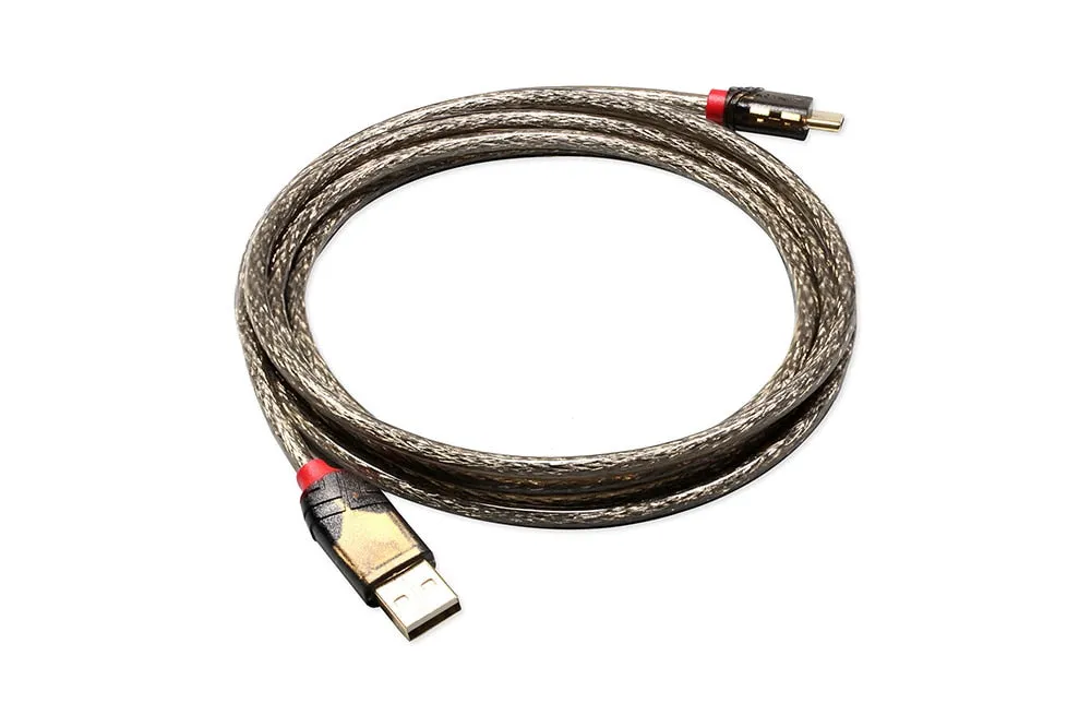 LINDY type c Cable for Mechanical Keyboard Silver Brown Cable Straight cable gold plating usb a to usb c soft Long wire 2m