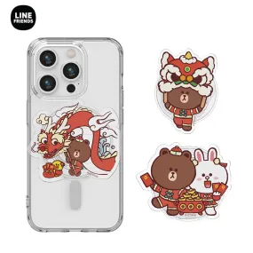 Line Friends Lunar New Year Magstand Tok Magnetic Airbag Stand Phone Grip Holder