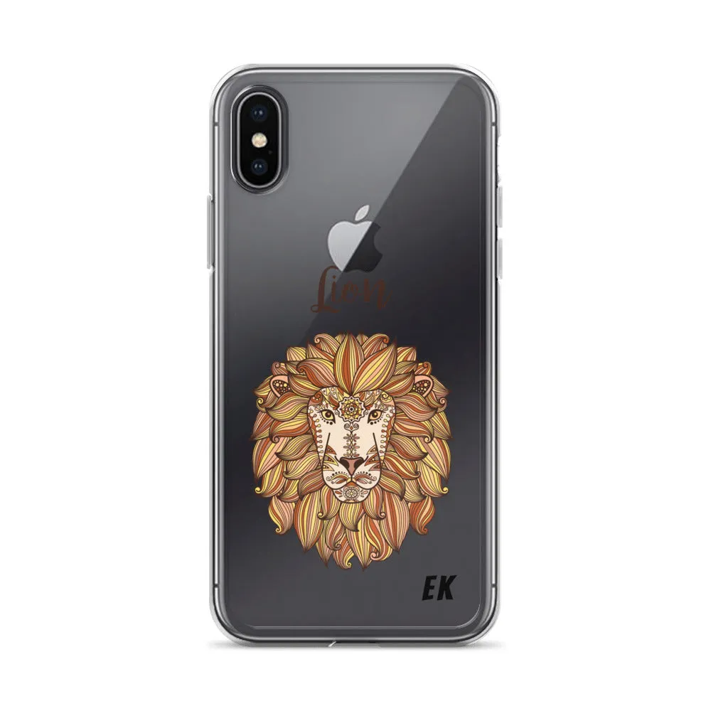 Lion Head With Ethnic Floral Pattern iPhone Case