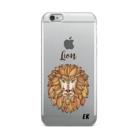 Lion Head With Ethnic Floral Pattern iPhone Case