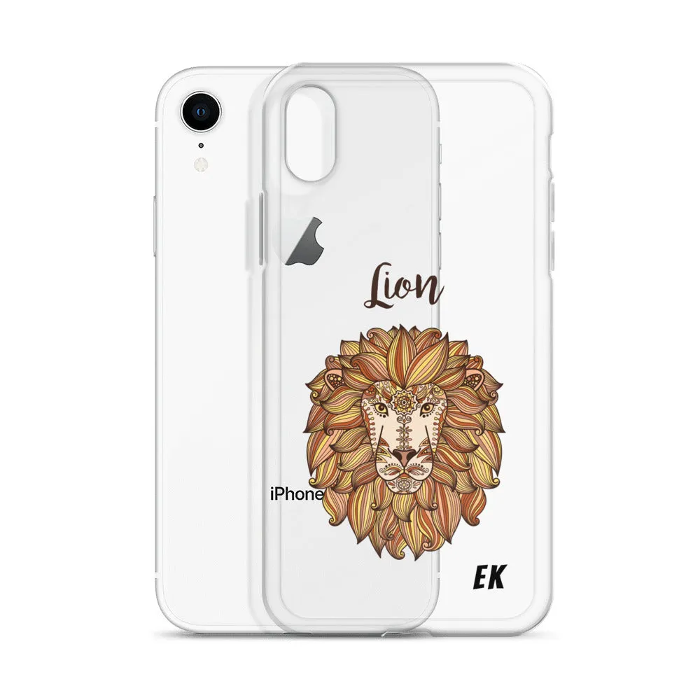 Lion Head With Ethnic Floral Pattern iPhone Case