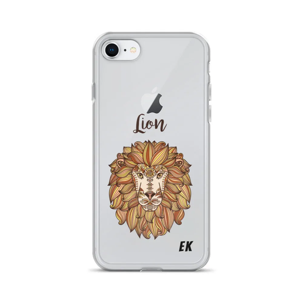 Lion Head With Ethnic Floral Pattern iPhone Case