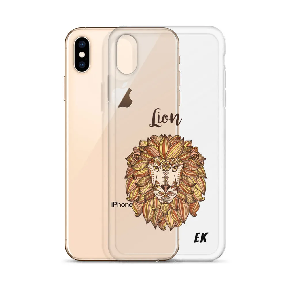 Lion Head With Ethnic Floral Pattern iPhone Case