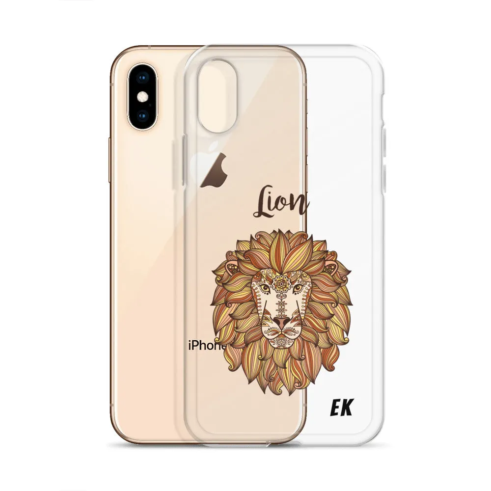 Lion Head With Ethnic Floral Pattern iPhone Case