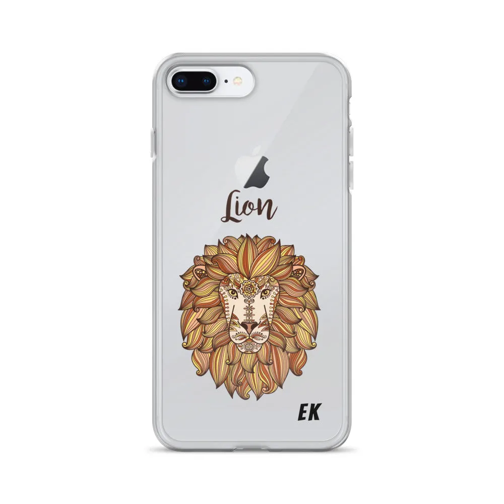 Lion Head With Ethnic Floral Pattern iPhone Case