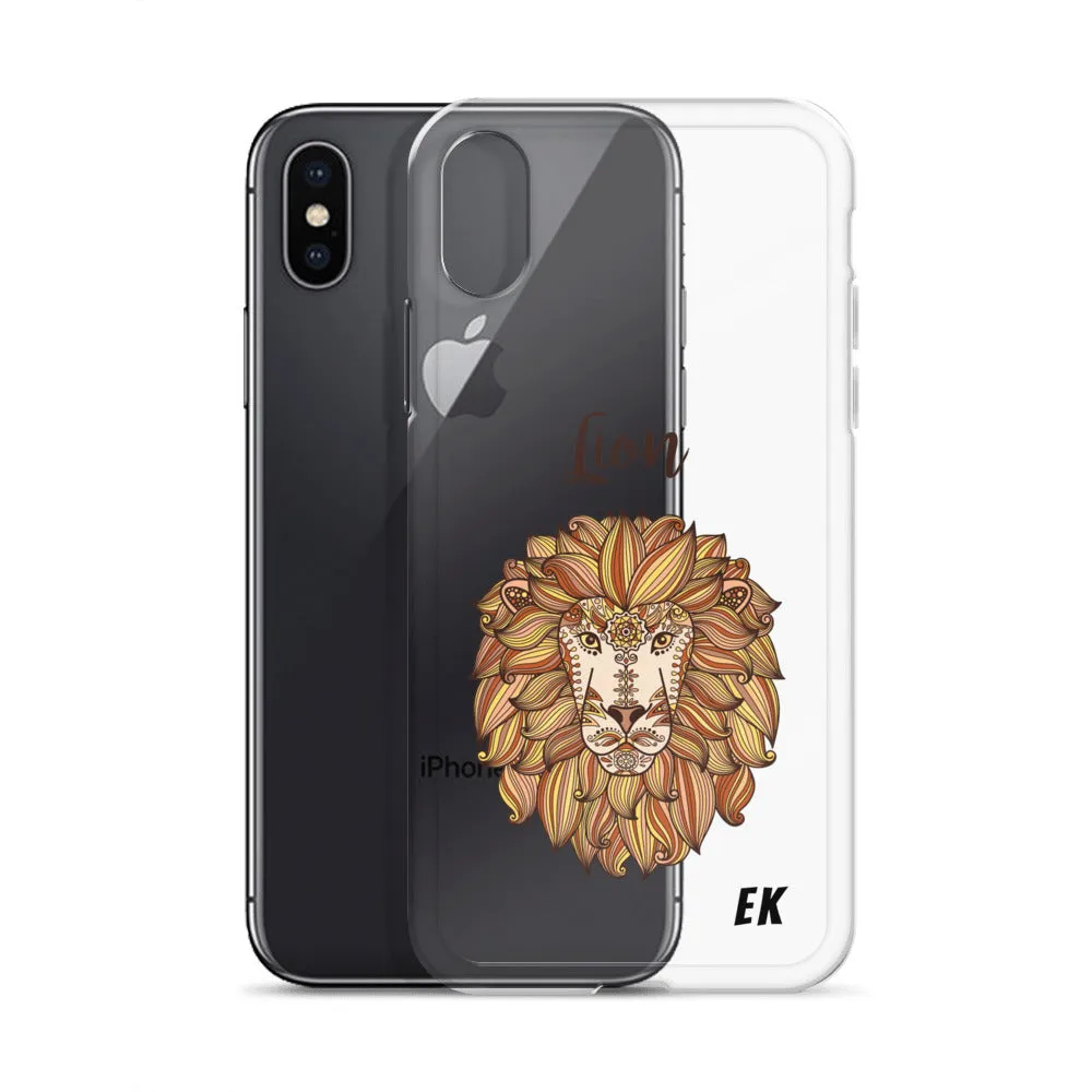 Lion Head With Ethnic Floral Pattern iPhone Case