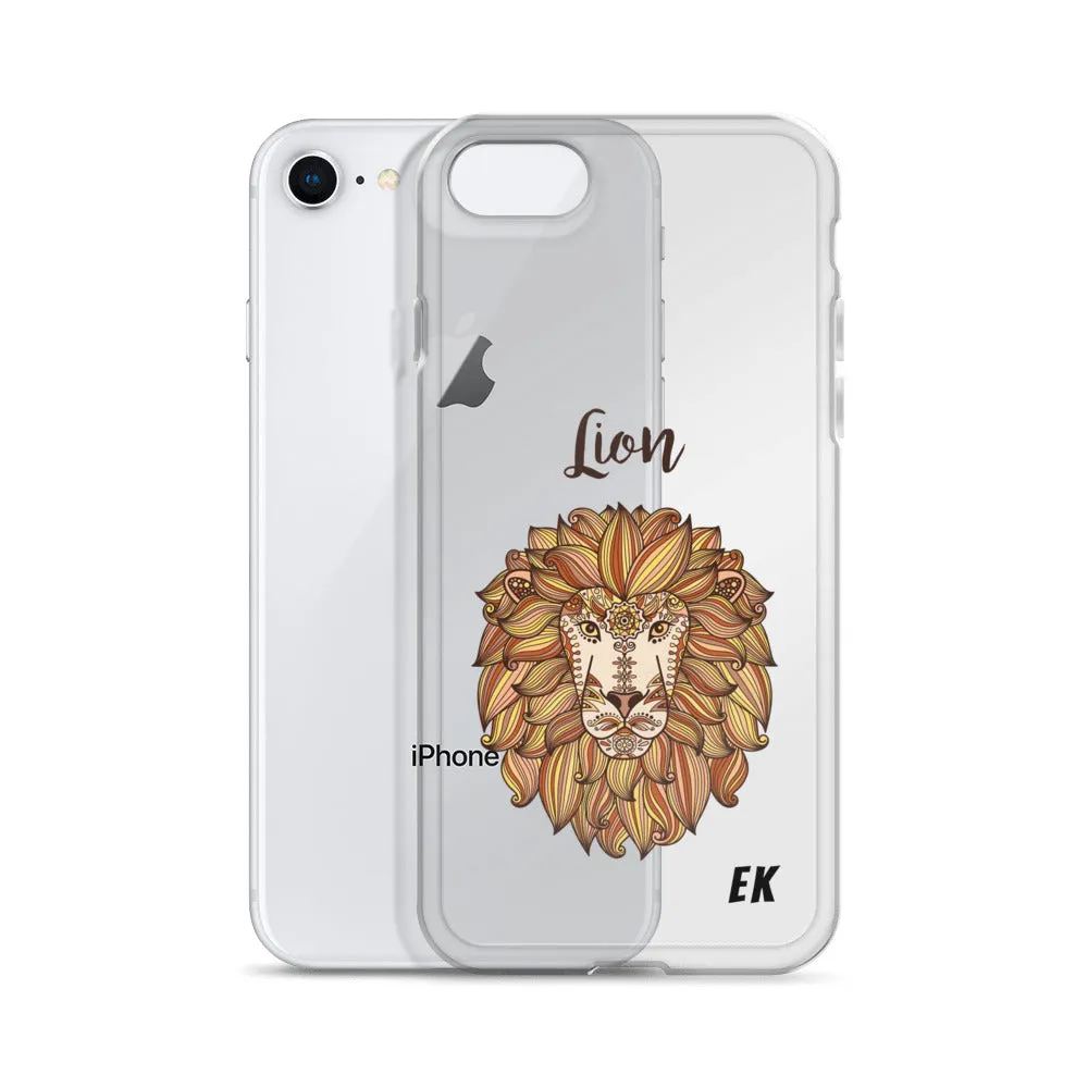 Lion Head With Ethnic Floral Pattern iPhone Case