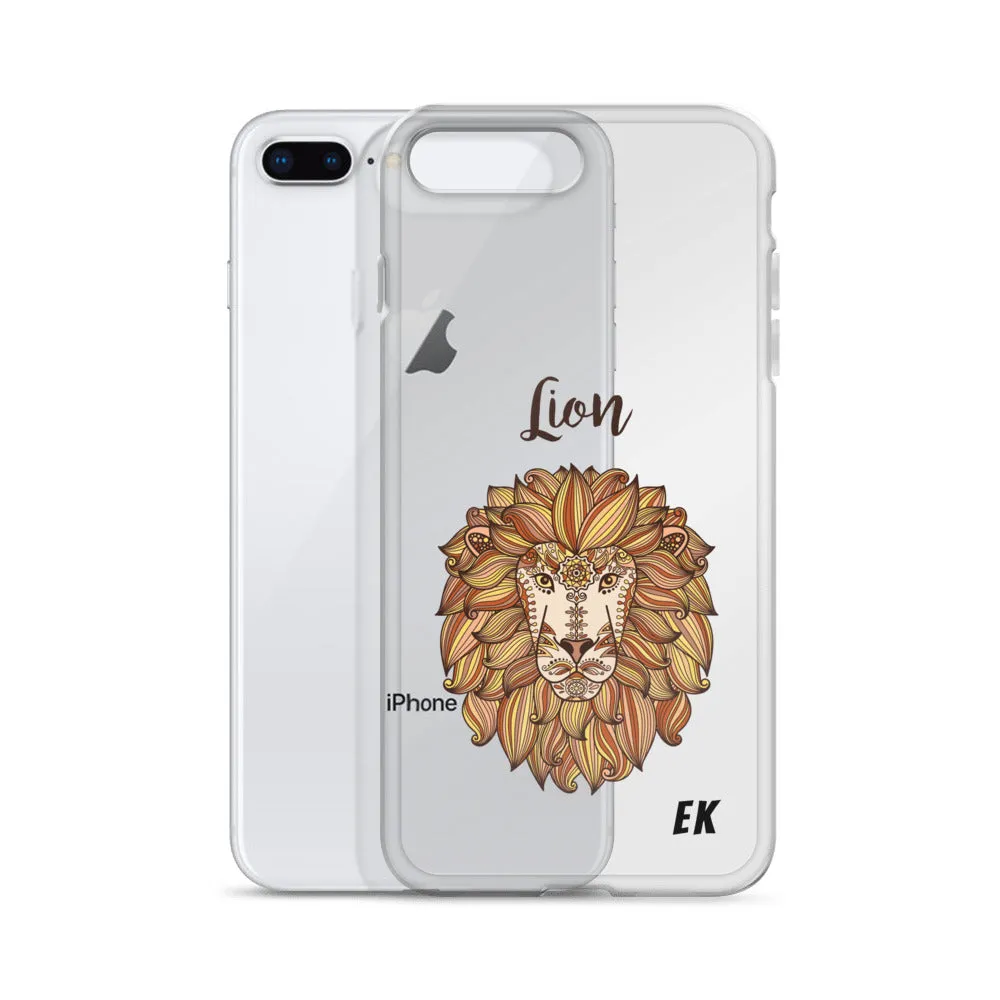 Lion Head With Ethnic Floral Pattern iPhone Case