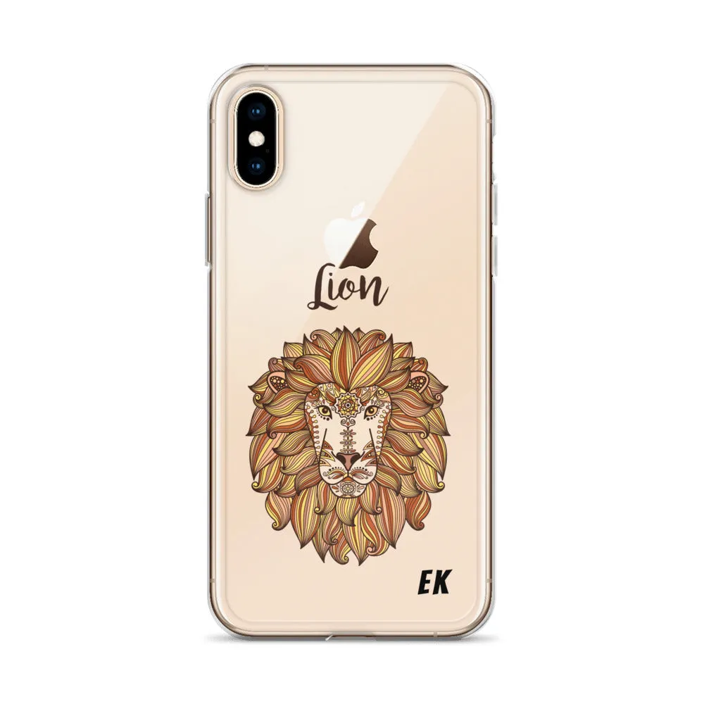 Lion Head With Ethnic Floral Pattern iPhone Case