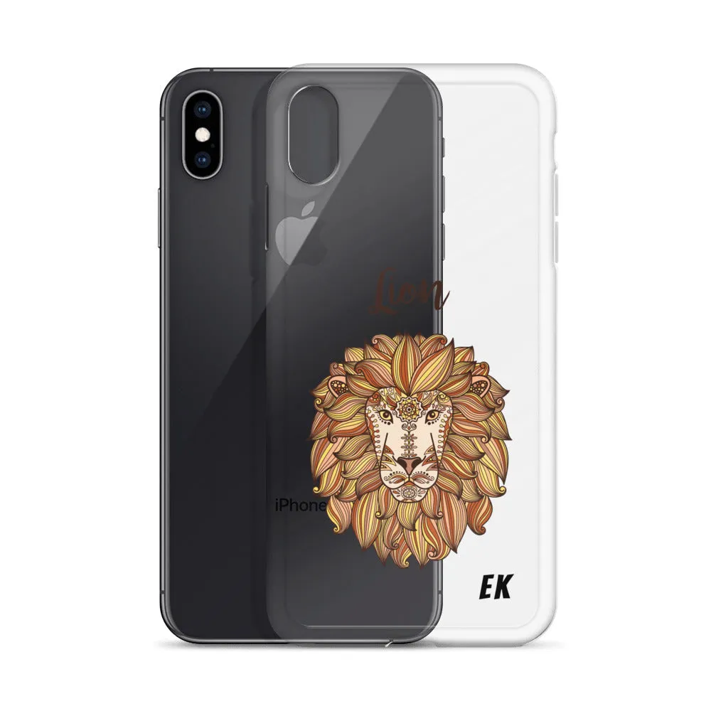 Lion Head With Ethnic Floral Pattern iPhone Case