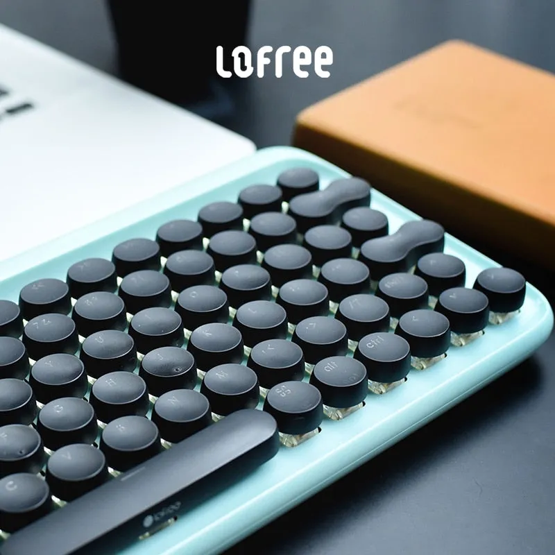 Lofree 79 Keys Mechanical Keyboard Wireless Bluetooth Backlit Keyboards Mouse Calculator Office Typewriter Set Accessories Gifts