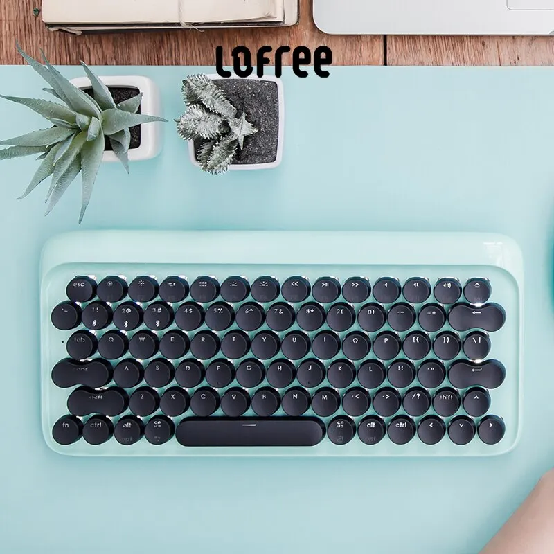 Lofree 79 Keys Mechanical Keyboard Wireless Bluetooth Backlit Keyboards Mouse Calculator Office Typewriter Set Accessories Gifts