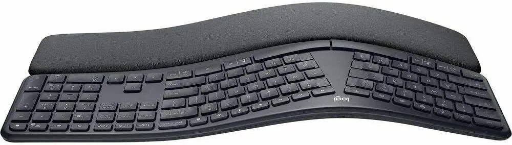 Logitech ERGO K860 Wireless Split Ergonomic Keyboard with Wrist Rest 920-009166