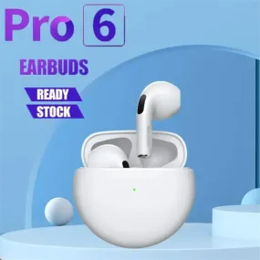 LS Original Pro 6 Mini TWS Bluetooth Earbuds - Wireless In-Ear Stereo Headphones for Xiaomi and Android