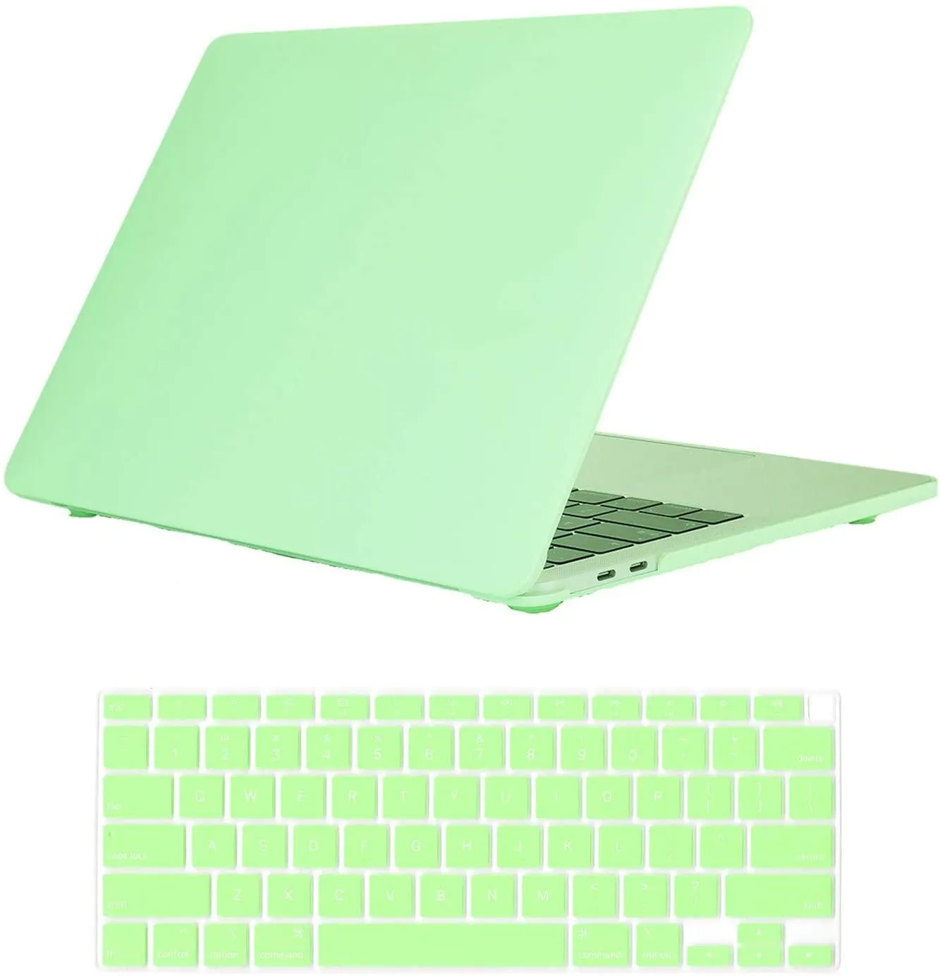 MacBook Air 13 Inch Case 2020 2019 2018, A1932, A2179, A2337 Shell Case Keyboard Cover Green