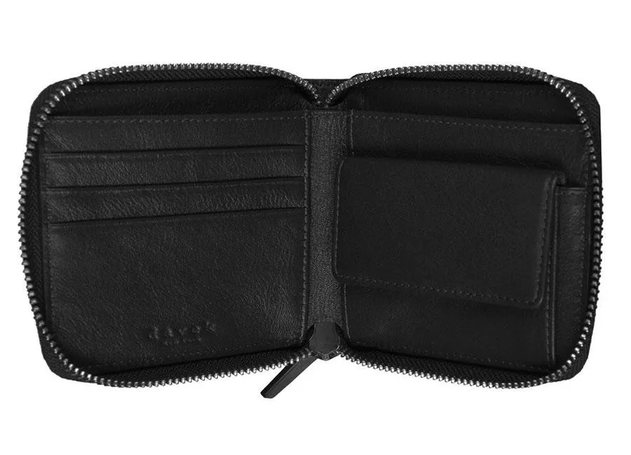 MEDIUM ZIPPER WALLET - Black