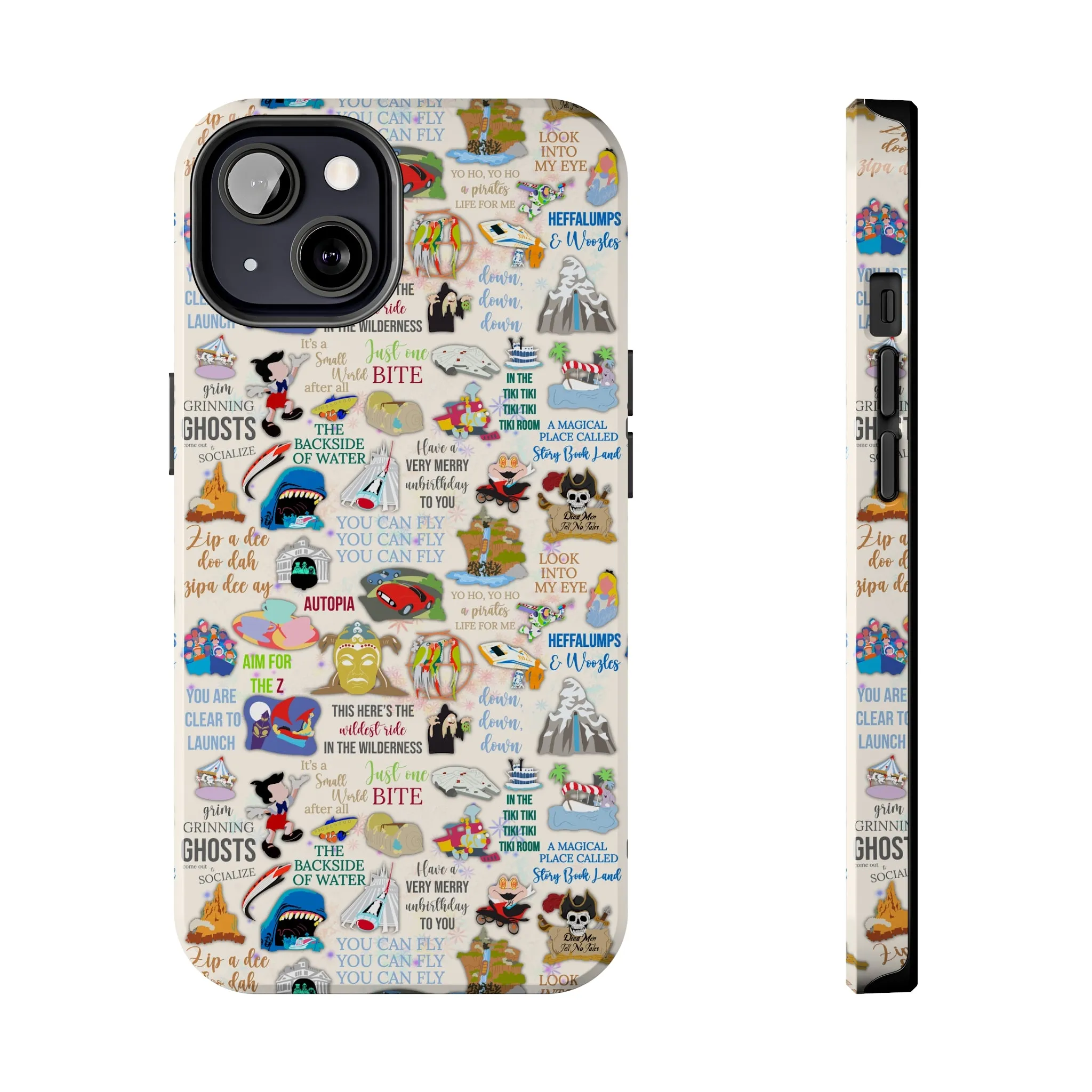 Mega Land Disney Rides Inspired Phone Case Gift Inspired Fan Art Iphone Quotes Disneyland Magic Kingdom World Ride Quotes