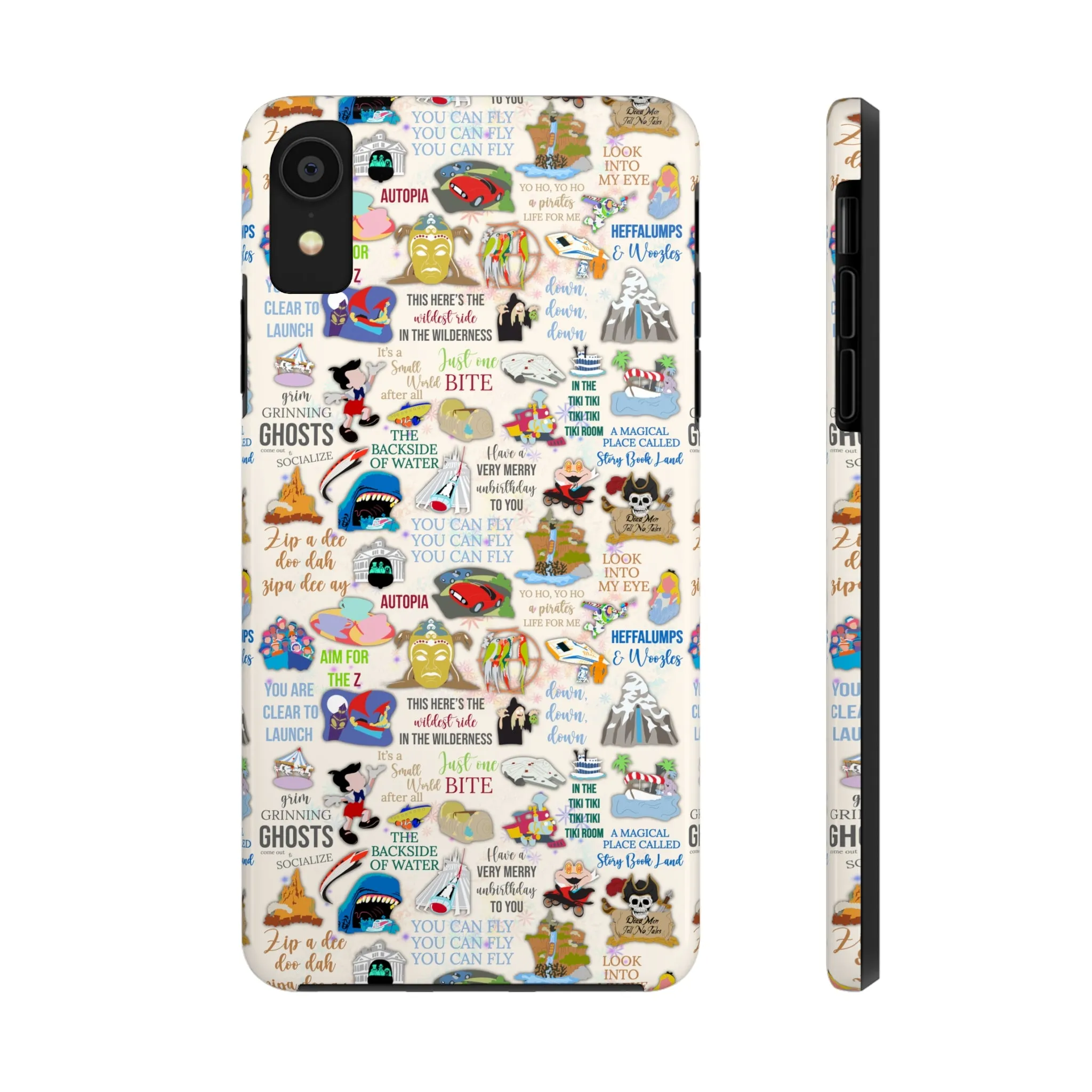 Mega Land Disney Rides Inspired Phone Case Gift Inspired Fan Art Iphone Quotes Disneyland Magic Kingdom World Ride Quotes