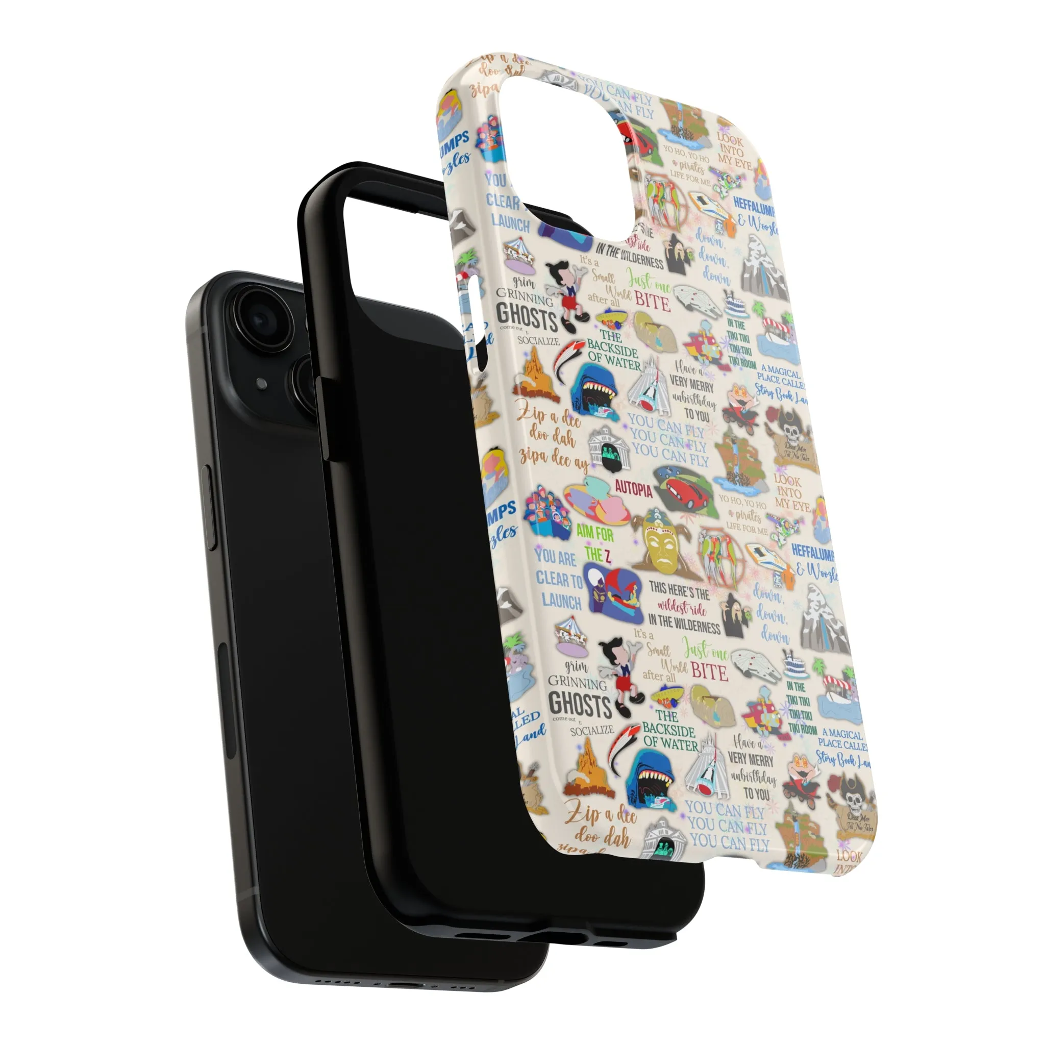 Mega Land Disney Rides Inspired Phone Case Gift Inspired Fan Art Iphone Quotes Disneyland Magic Kingdom World Ride Quotes