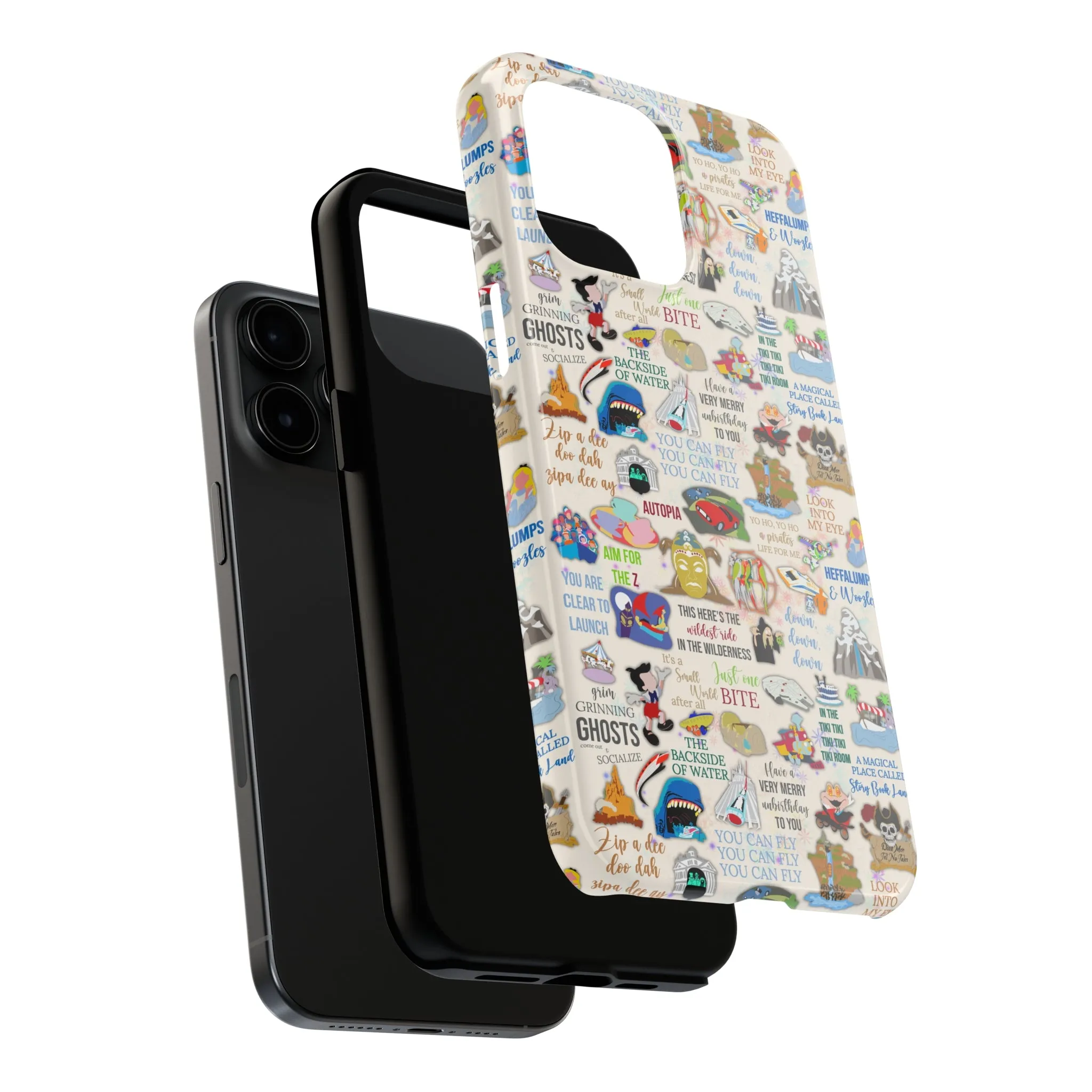 Mega Land Disney Rides Inspired Phone Case Gift Inspired Fan Art Iphone Quotes Disneyland Magic Kingdom World Ride Quotes