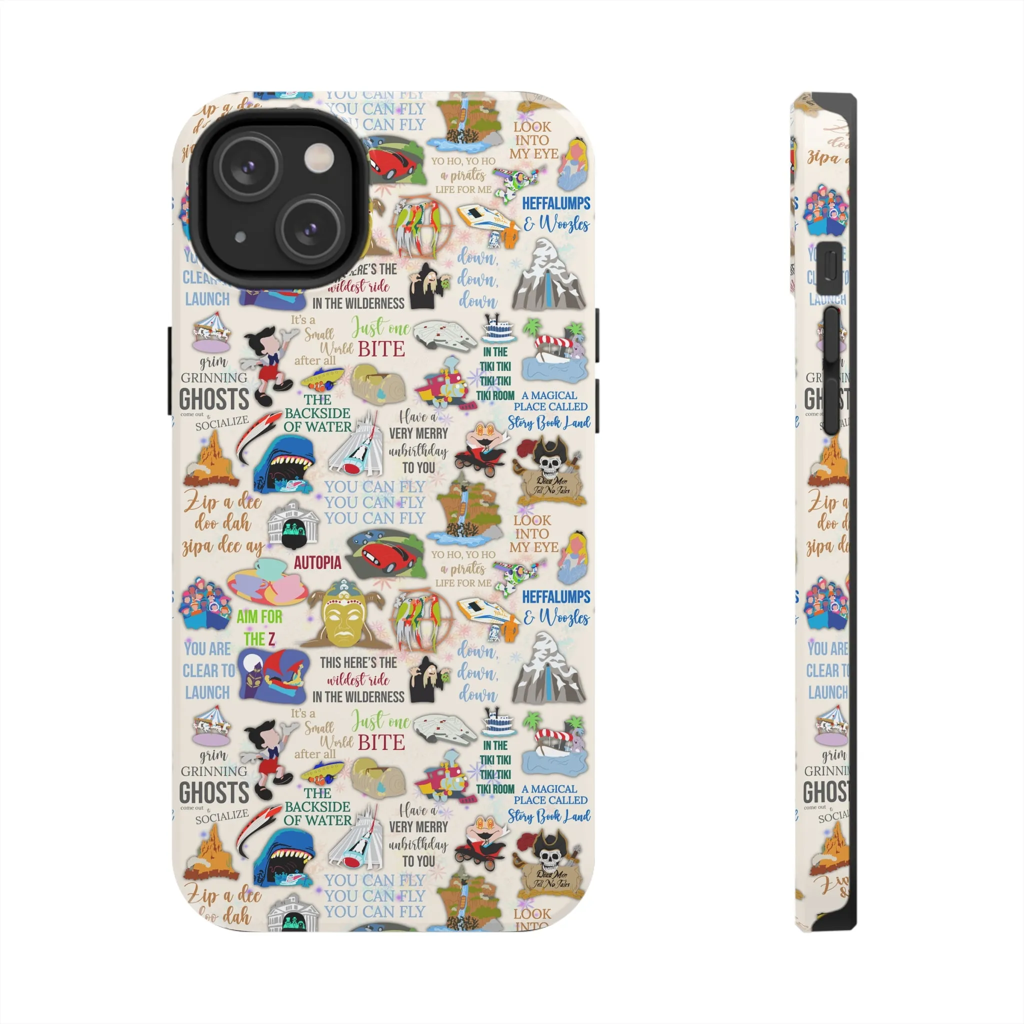 Mega Land Disney Rides Inspired Phone Case Gift Inspired Fan Art Iphone Quotes Disneyland Magic Kingdom World Ride Quotes