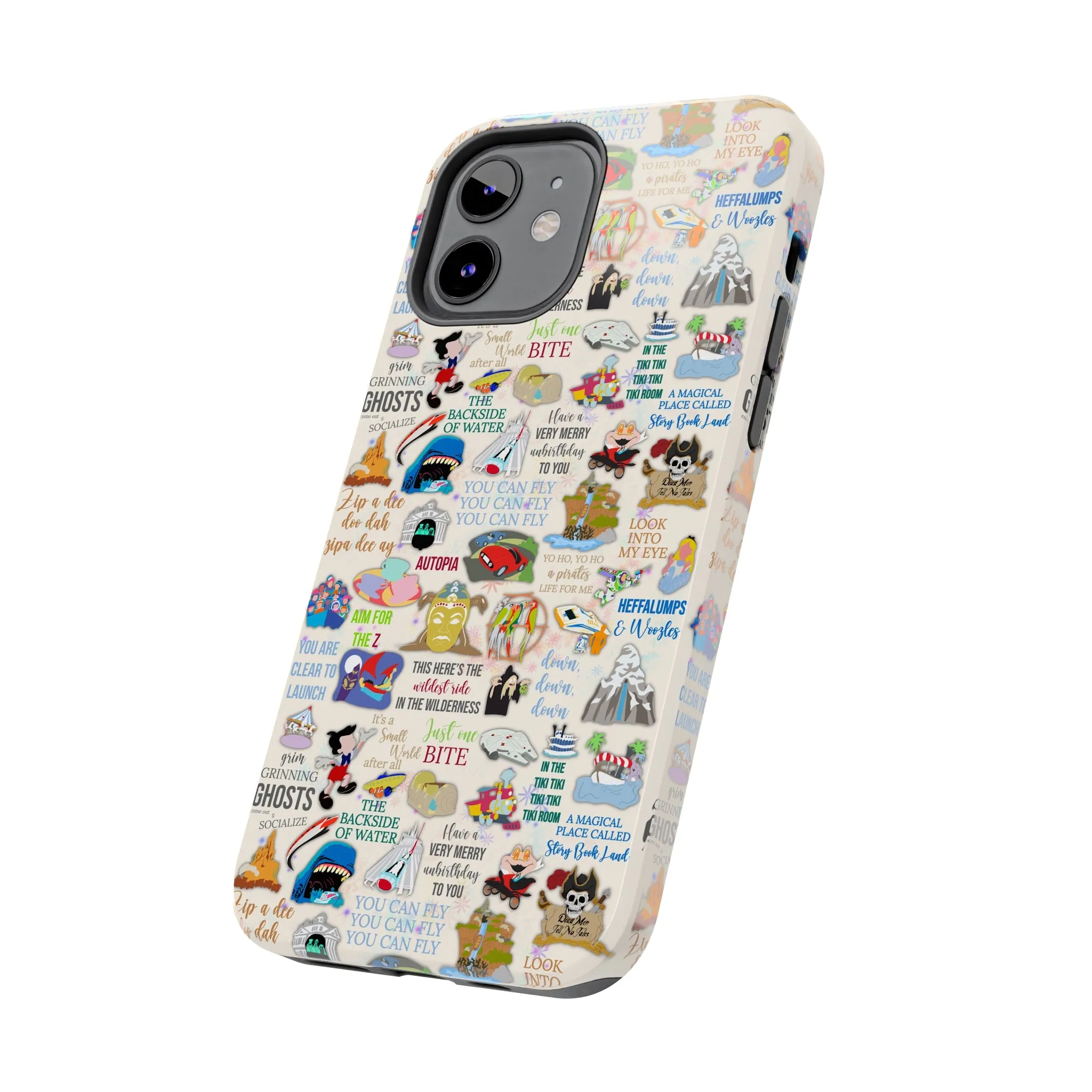 Mega Land Disney Rides Inspired Phone Case Gift Inspired Fan Art Iphone Quotes Disneyland Magic Kingdom World Ride Quotes