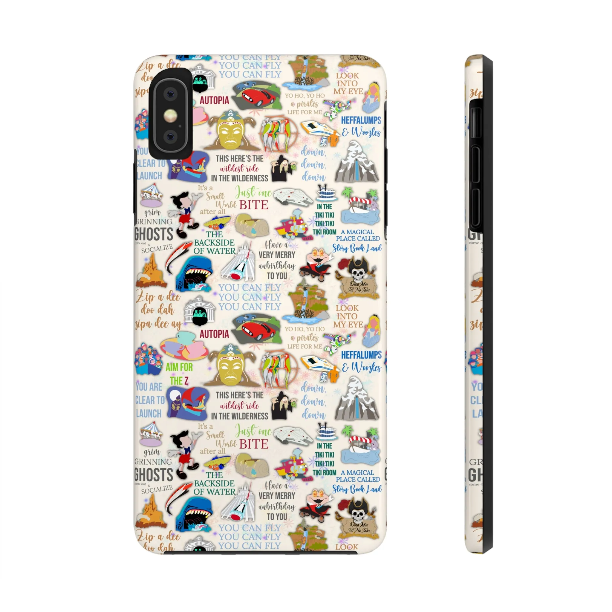 Mega Land Disney Rides Inspired Phone Case Gift Inspired Fan Art Iphone Quotes Disneyland Magic Kingdom World Ride Quotes