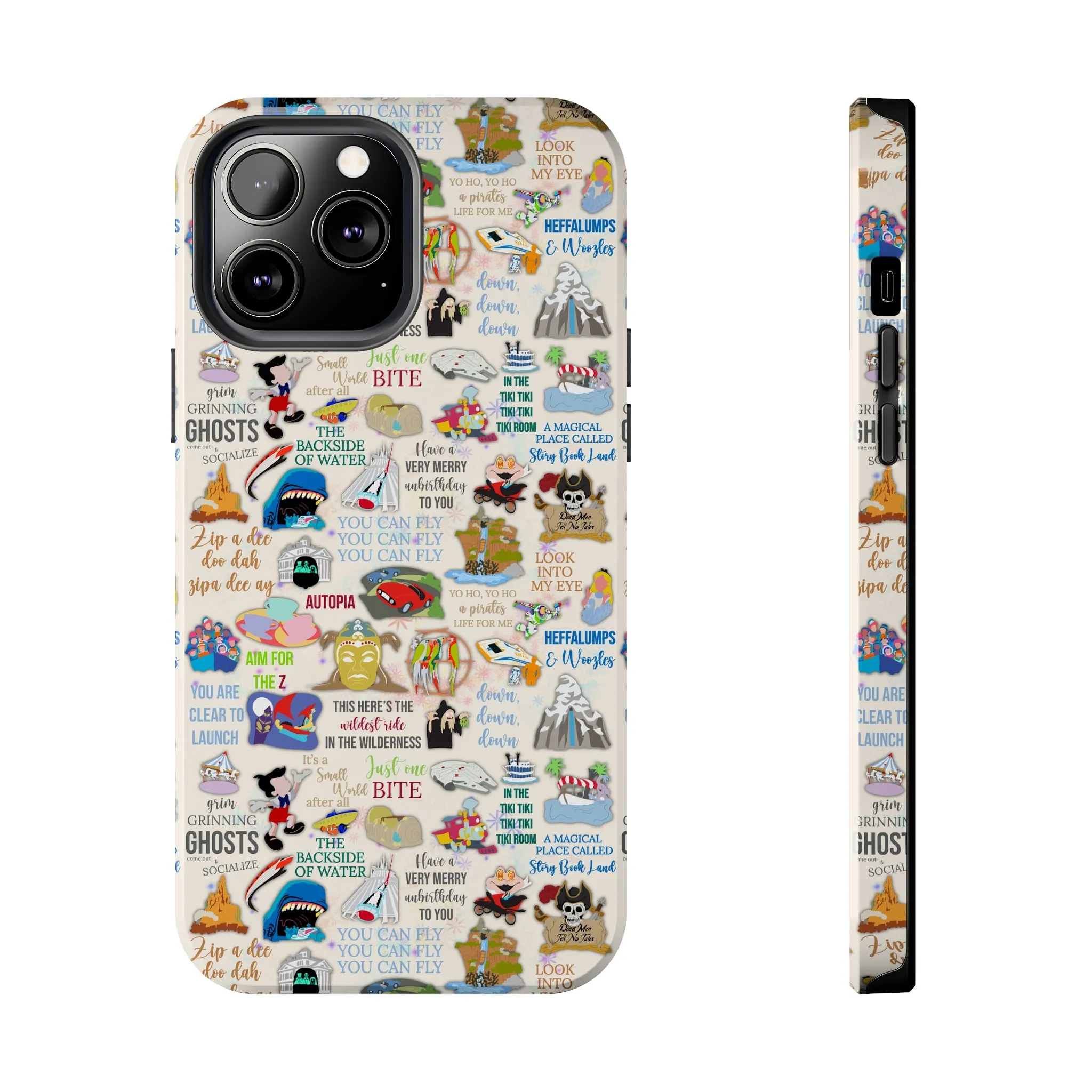 Mega Land Disney Rides Inspired Phone Case Gift Inspired Fan Art Iphone Quotes Disneyland Magic Kingdom World Ride Quotes