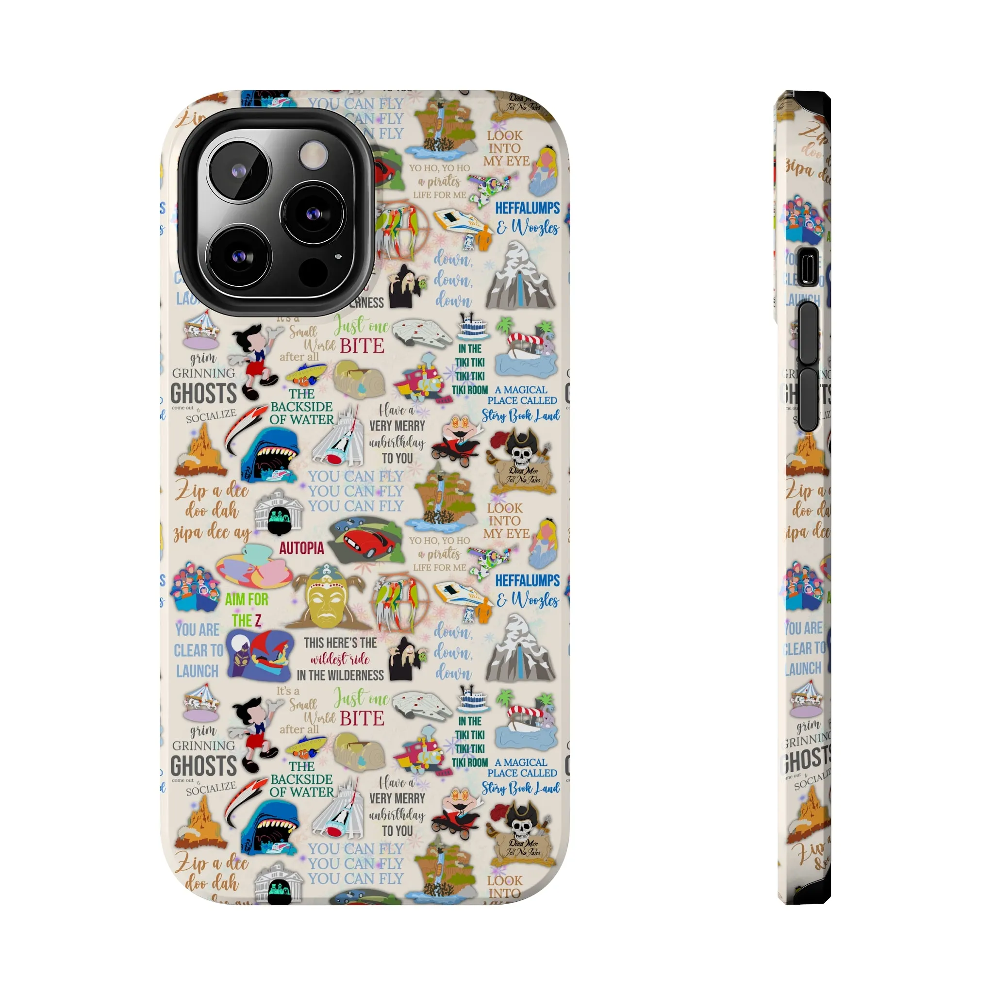 Mega Land Disney Rides Inspired Phone Case Gift Inspired Fan Art Iphone Quotes Disneyland Magic Kingdom World Ride Quotes