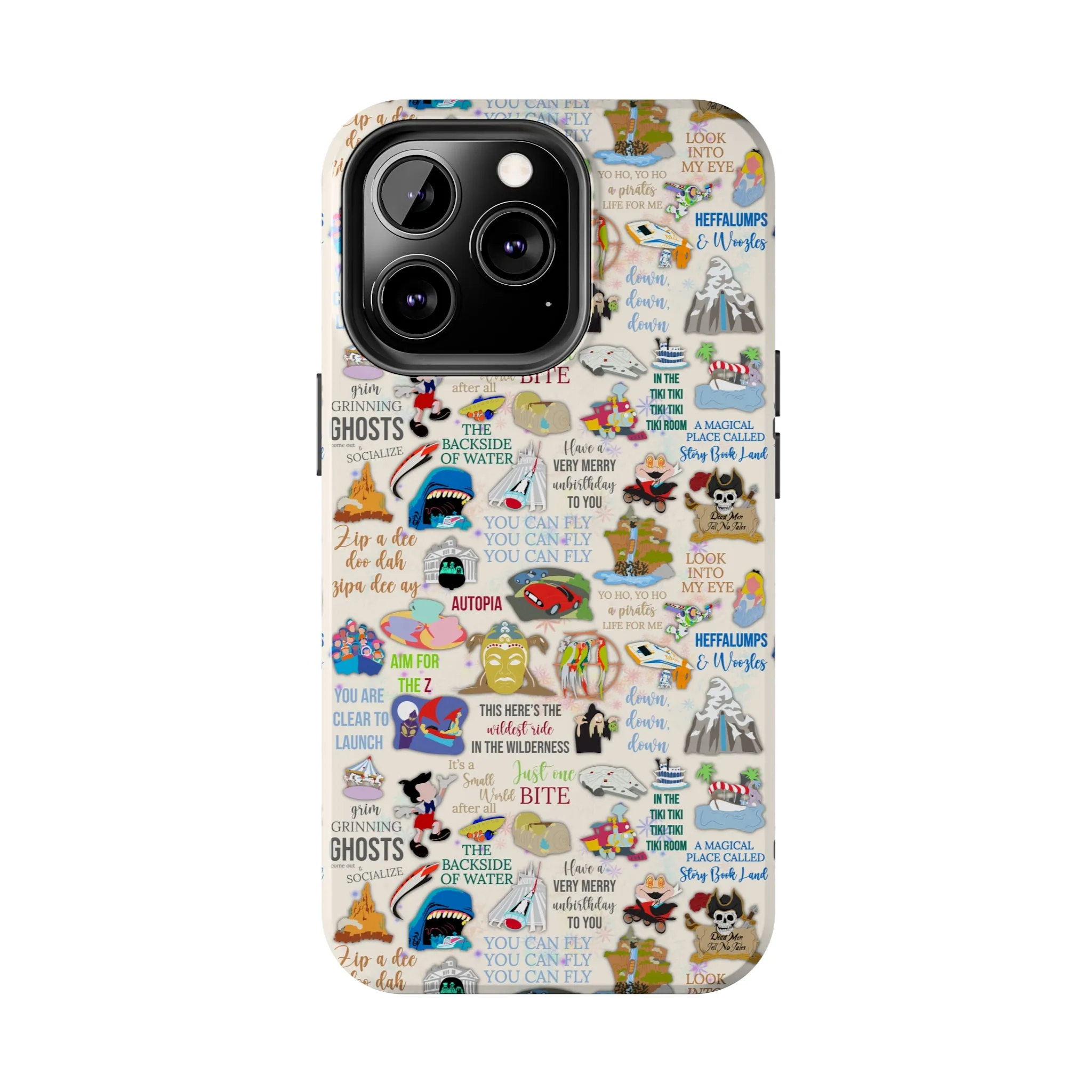 Mega Land Disney Rides Inspired Phone Case Gift Inspired Fan Art Iphone Quotes Disneyland Magic Kingdom World Ride Quotes