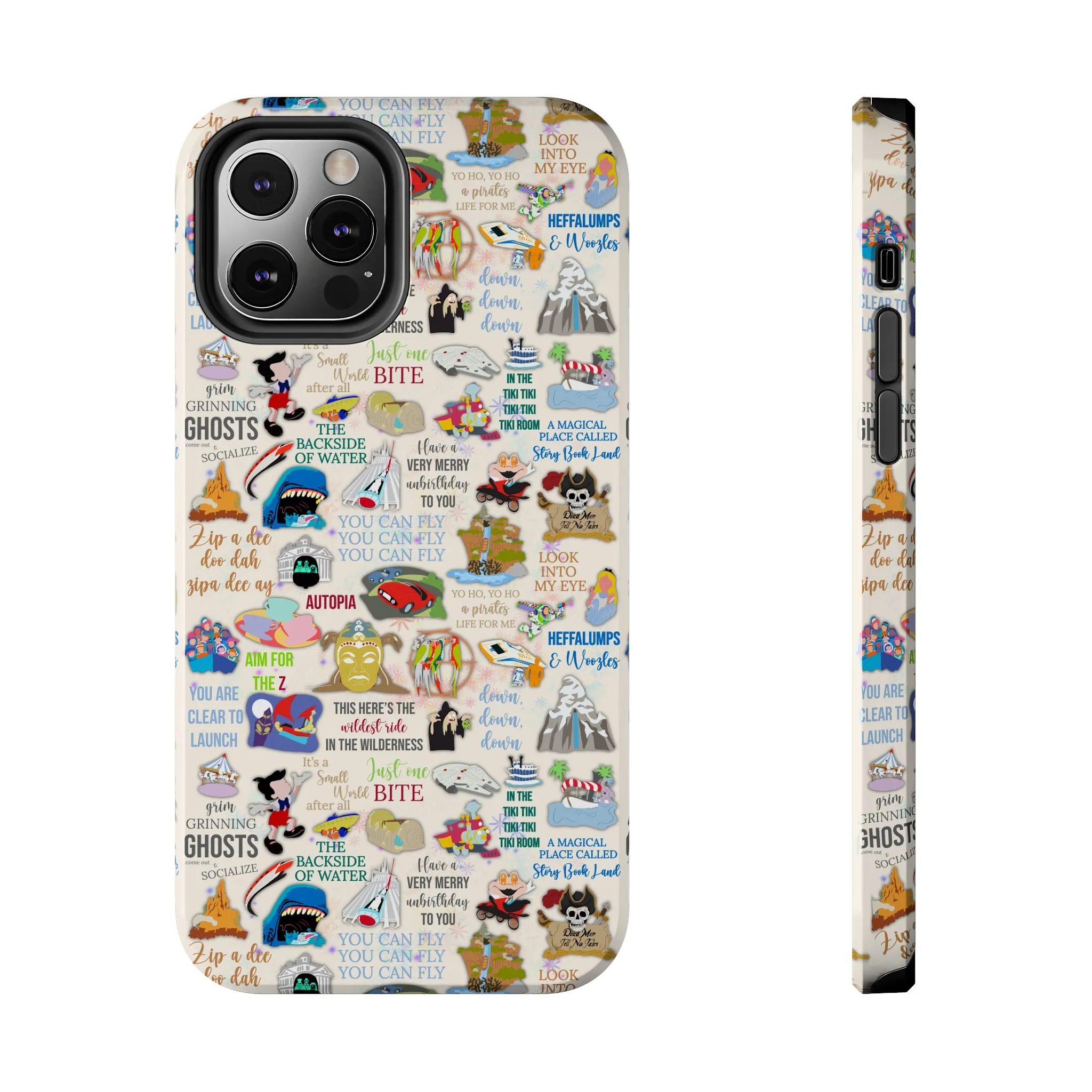 Mega Land Disney Rides Inspired Phone Case Gift Inspired Fan Art Iphone Quotes Disneyland Magic Kingdom World Ride Quotes