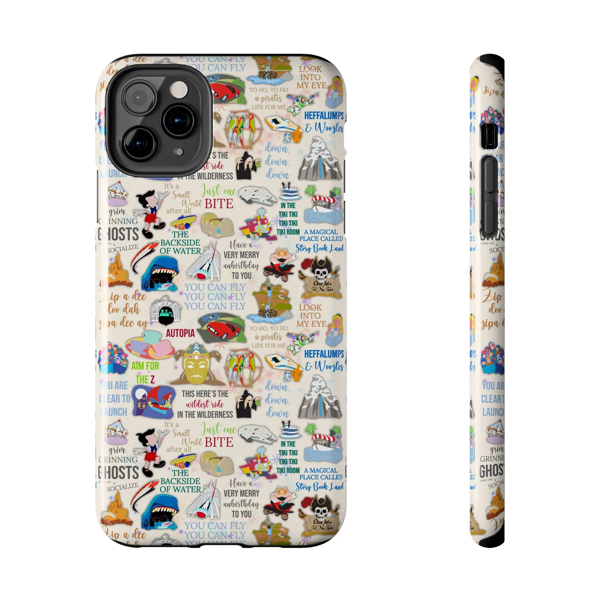 Mega Land Disney Rides Inspired Phone Case Gift Inspired Fan Art Iphone Quotes Disneyland Magic Kingdom World Ride Quotes