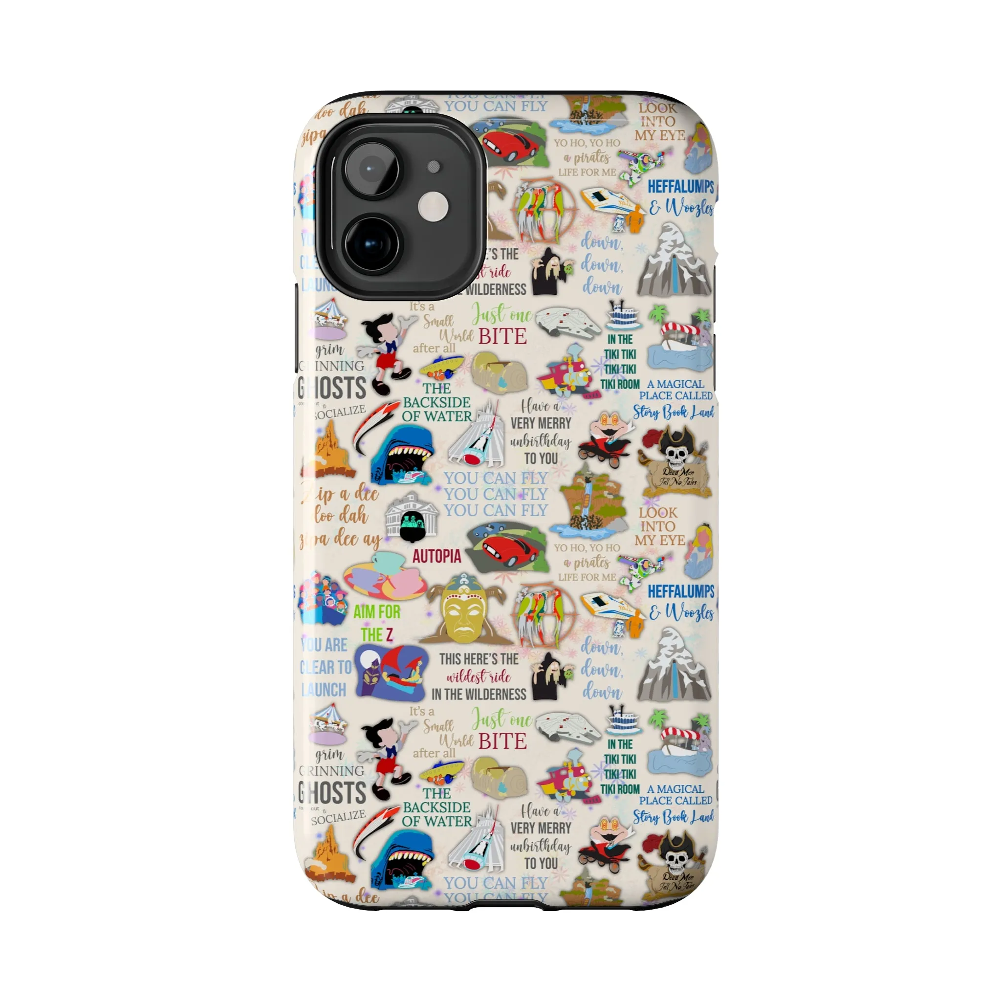 Mega Land Disney Rides Inspired Phone Case Gift Inspired Fan Art Iphone Quotes Disneyland Magic Kingdom World Ride Quotes