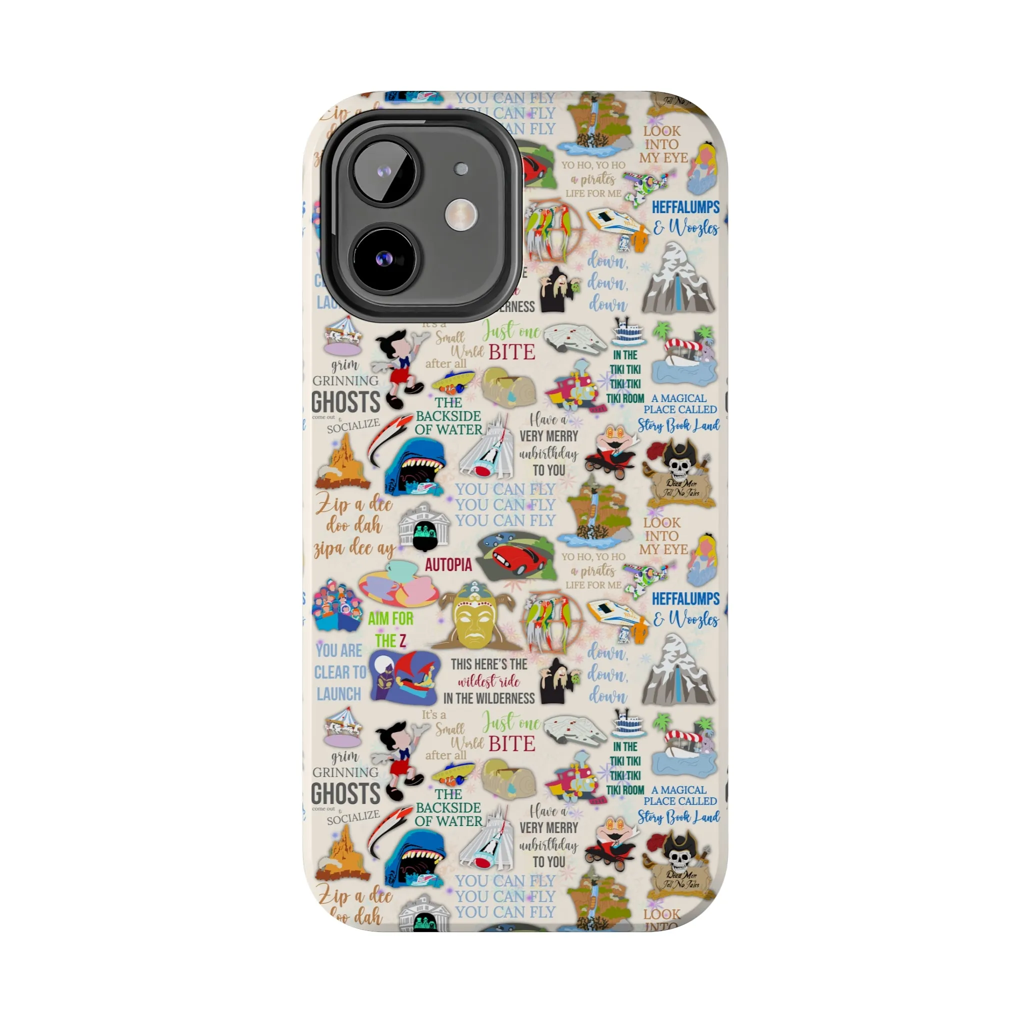 Mega Land Disney Rides Inspired Phone Case Gift Inspired Fan Art Iphone Quotes Disneyland Magic Kingdom World Ride Quotes