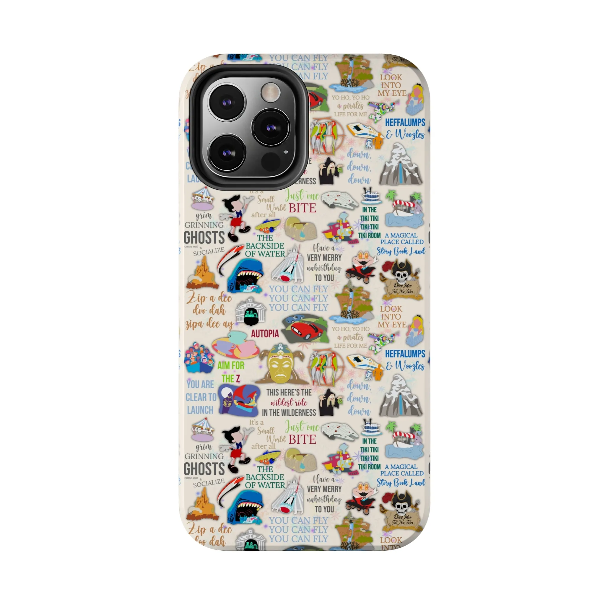 Mega Land Disney Rides Inspired Phone Case Gift Inspired Fan Art Iphone Quotes Disneyland Magic Kingdom World Ride Quotes