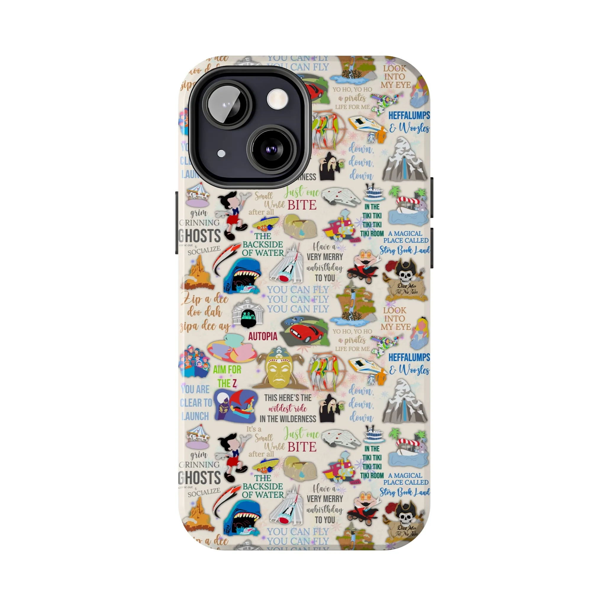 Mega Land Disney Rides Inspired Phone Case Gift Inspired Fan Art Iphone Quotes Disneyland Magic Kingdom World Ride Quotes