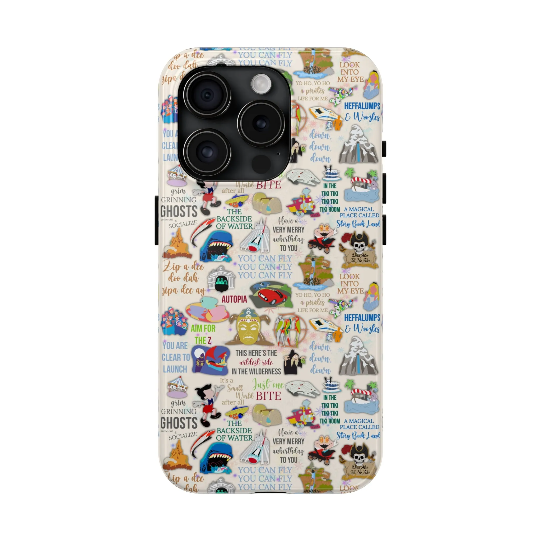 Mega Land Disney Rides Inspired Phone Case Gift Inspired Fan Art Iphone Quotes Disneyland Magic Kingdom World Ride Quotes