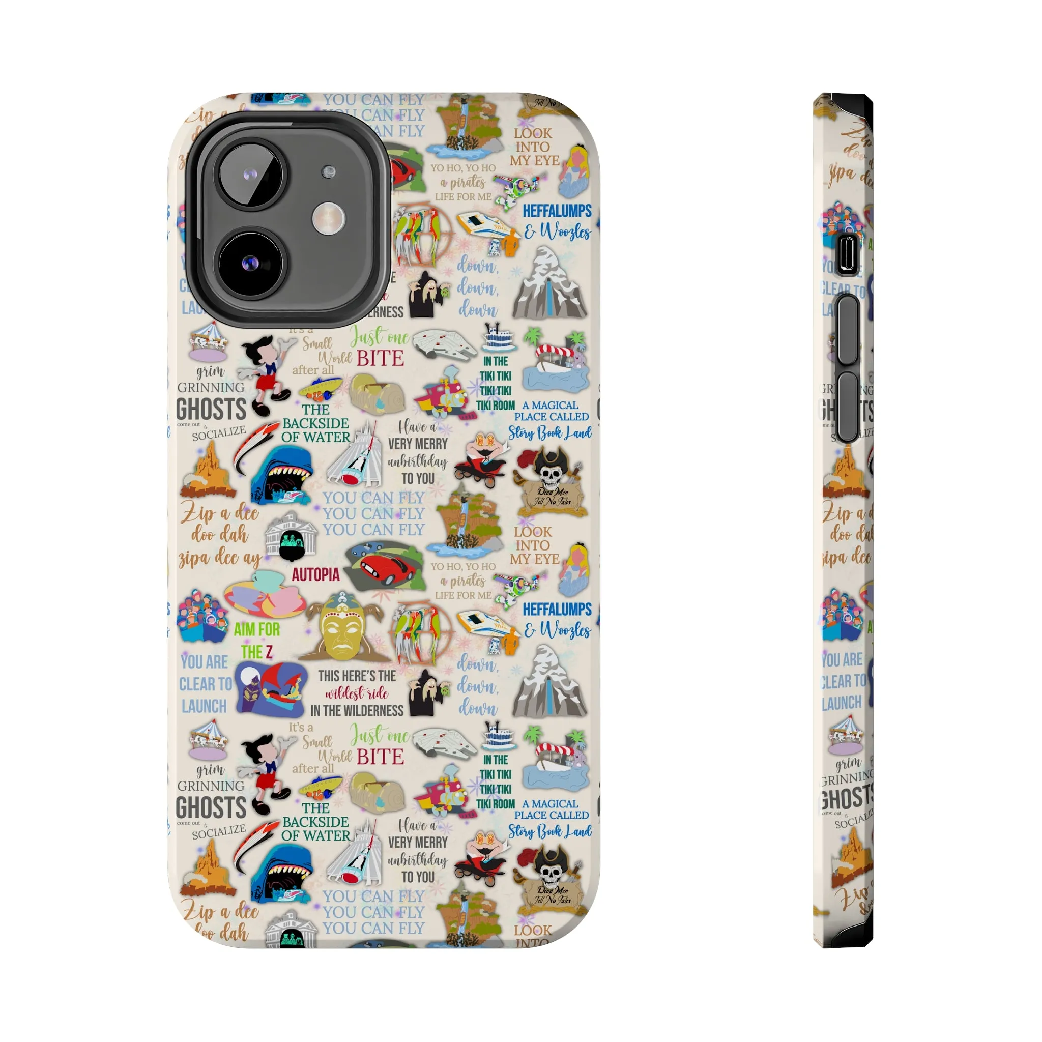 Mega Land Disney Rides Inspired Phone Case Gift Inspired Fan Art Iphone Quotes Disneyland Magic Kingdom World Ride Quotes