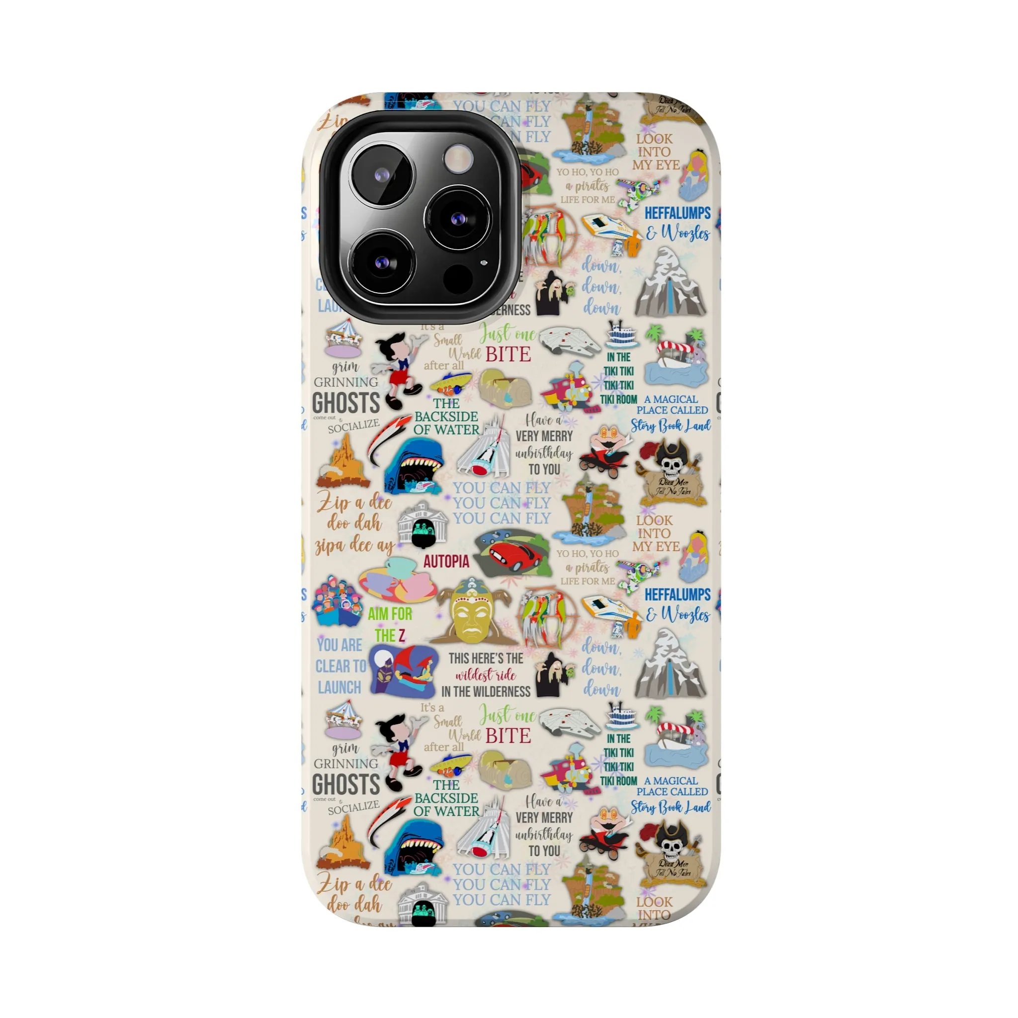 Mega Land Disney Rides Inspired Phone Case Gift Inspired Fan Art Iphone Quotes Disneyland Magic Kingdom World Ride Quotes