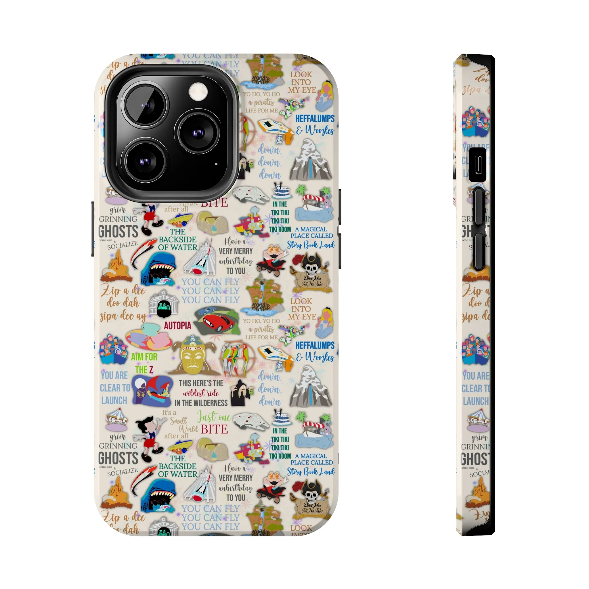 Mega Land Disney Rides Inspired Phone Case Gift Inspired Fan Art Iphone Quotes Disneyland Magic Kingdom World Ride Quotes