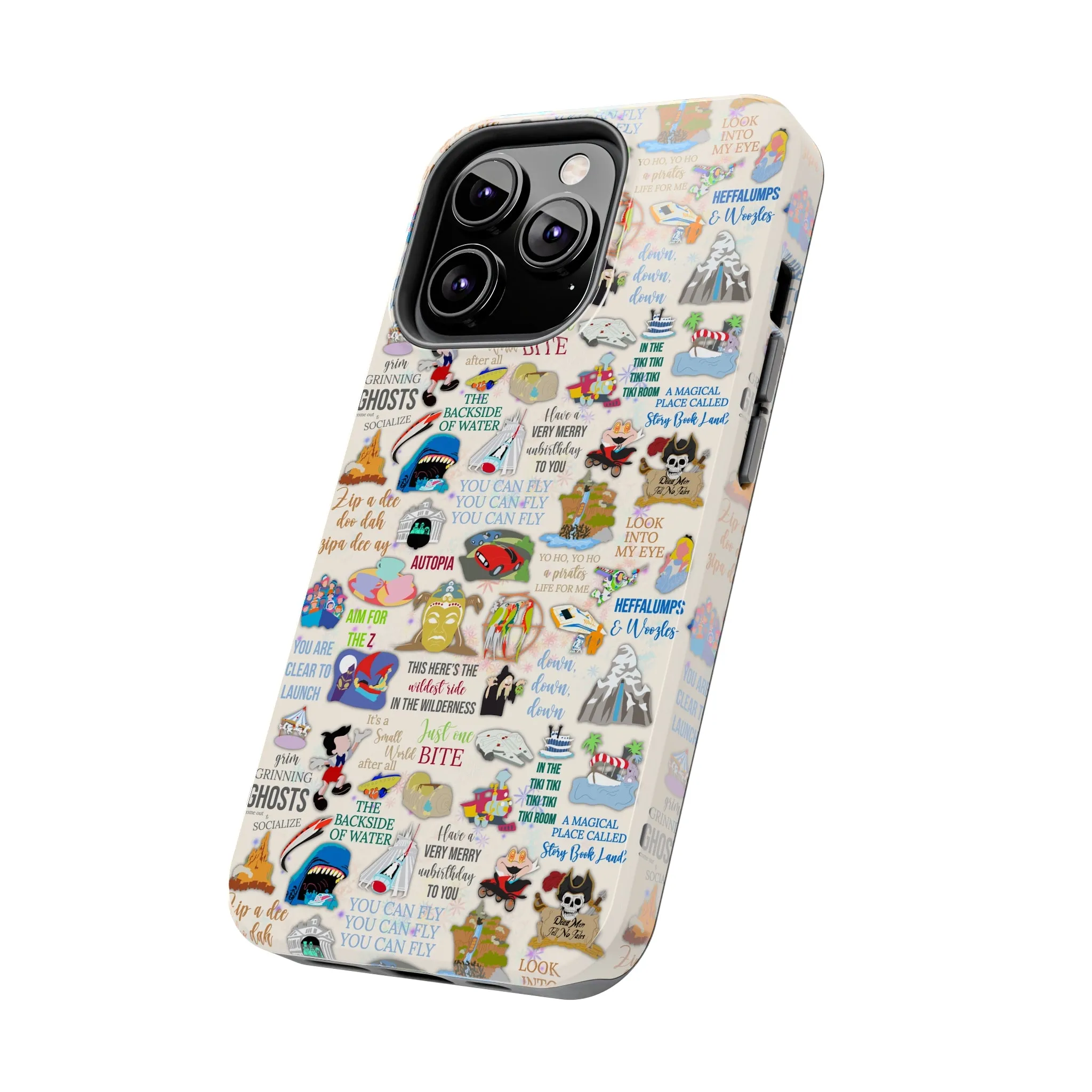 Mega Land Disney Rides Inspired Phone Case Gift Inspired Fan Art Iphone Quotes Disneyland Magic Kingdom World Ride Quotes