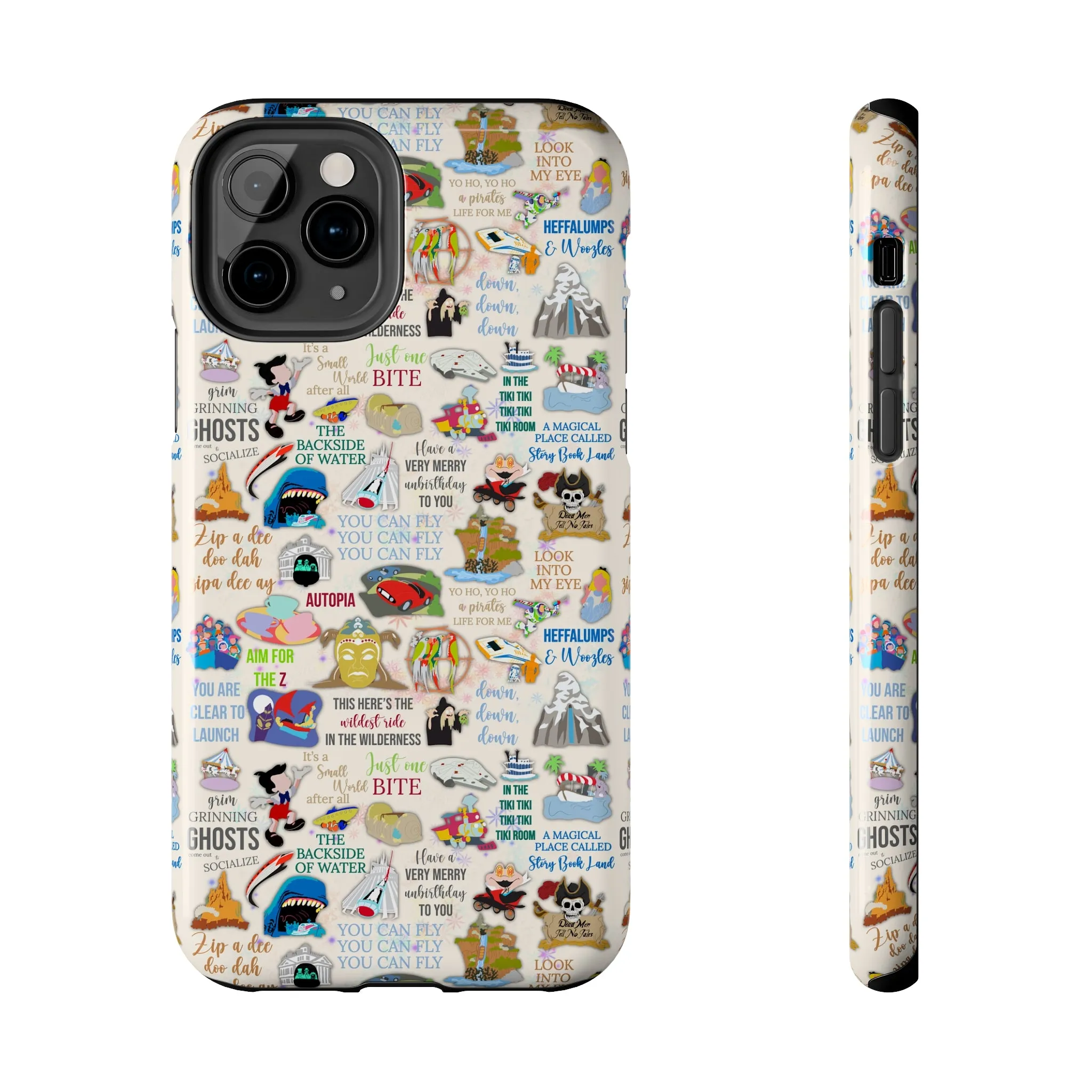 Mega Land Disney Rides Inspired Phone Case Gift Inspired Fan Art Iphone Quotes Disneyland Magic Kingdom World Ride Quotes