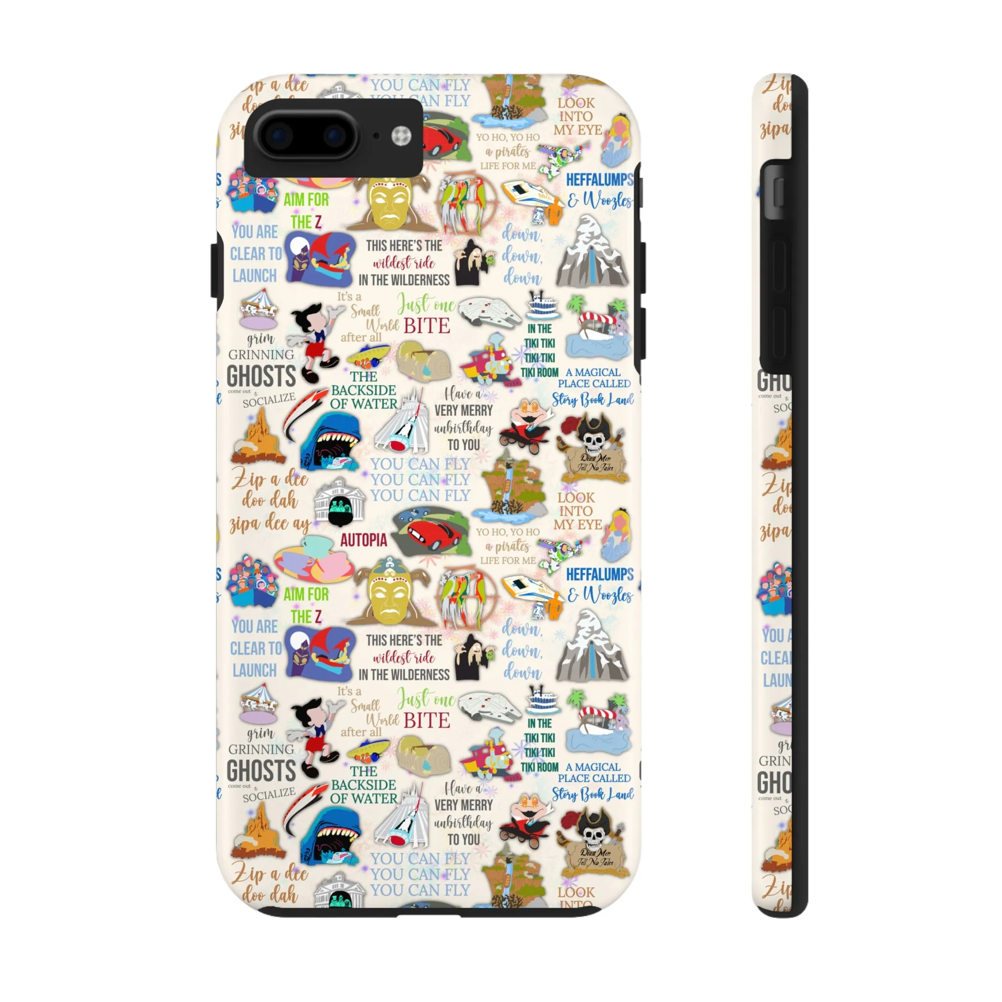 Mega Land Disney Rides Inspired Phone Case Gift Inspired Fan Art Iphone Quotes Disneyland Magic Kingdom World Ride Quotes