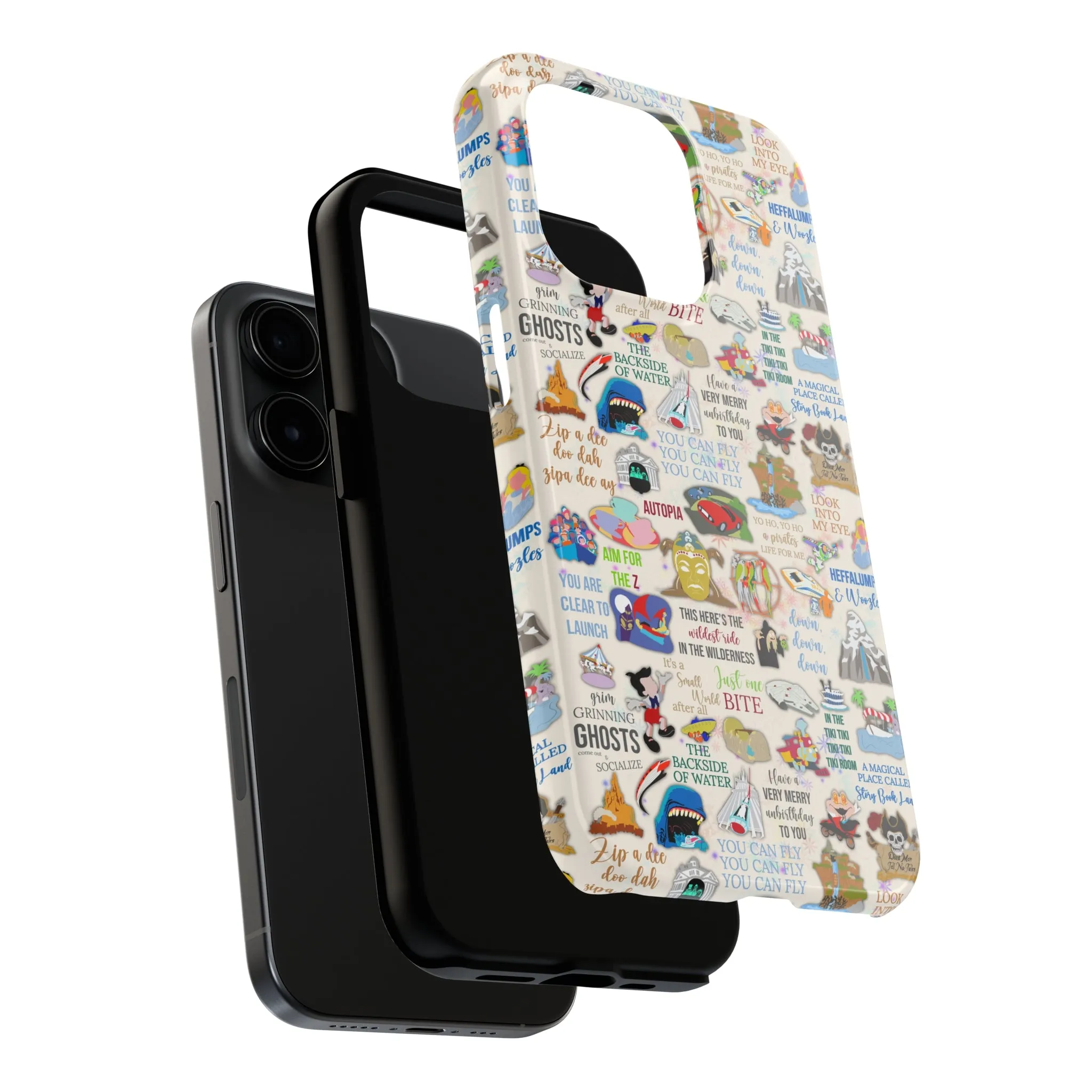 Mega Land Disney Rides Inspired Phone Case Gift Inspired Fan Art Iphone Quotes Disneyland Magic Kingdom World Ride Quotes