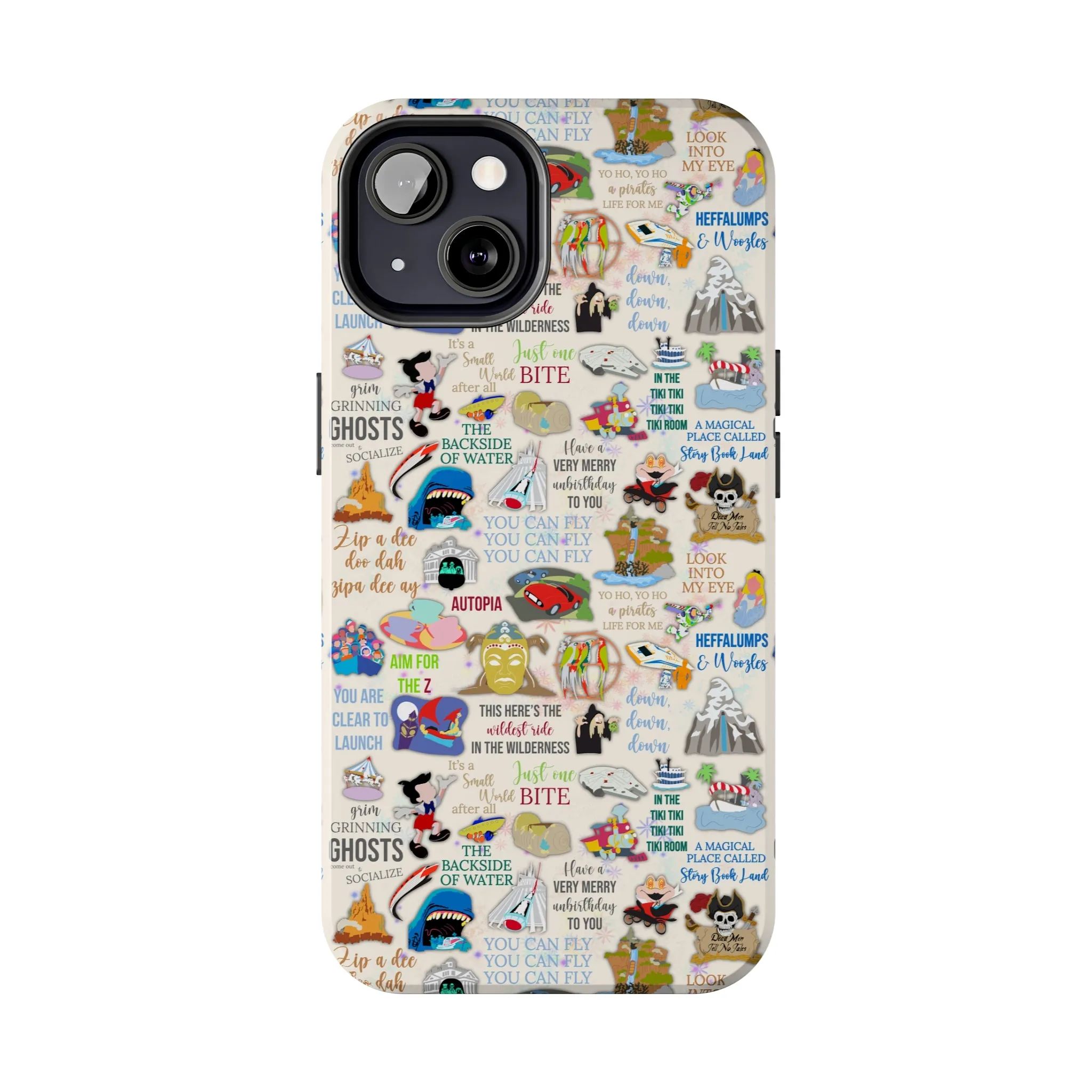 Mega Land Disney Rides Inspired Phone Case Gift Inspired Fan Art Iphone Quotes Disneyland Magic Kingdom World Ride Quotes